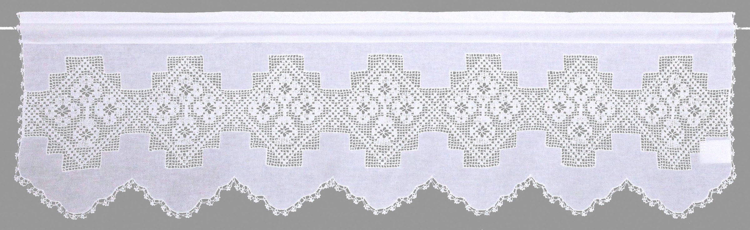 HOSSNER - ART OF HOME DECO Querbehang »Bondone«, (1 St.), Häkelspitze - ECHTE Handarbeit