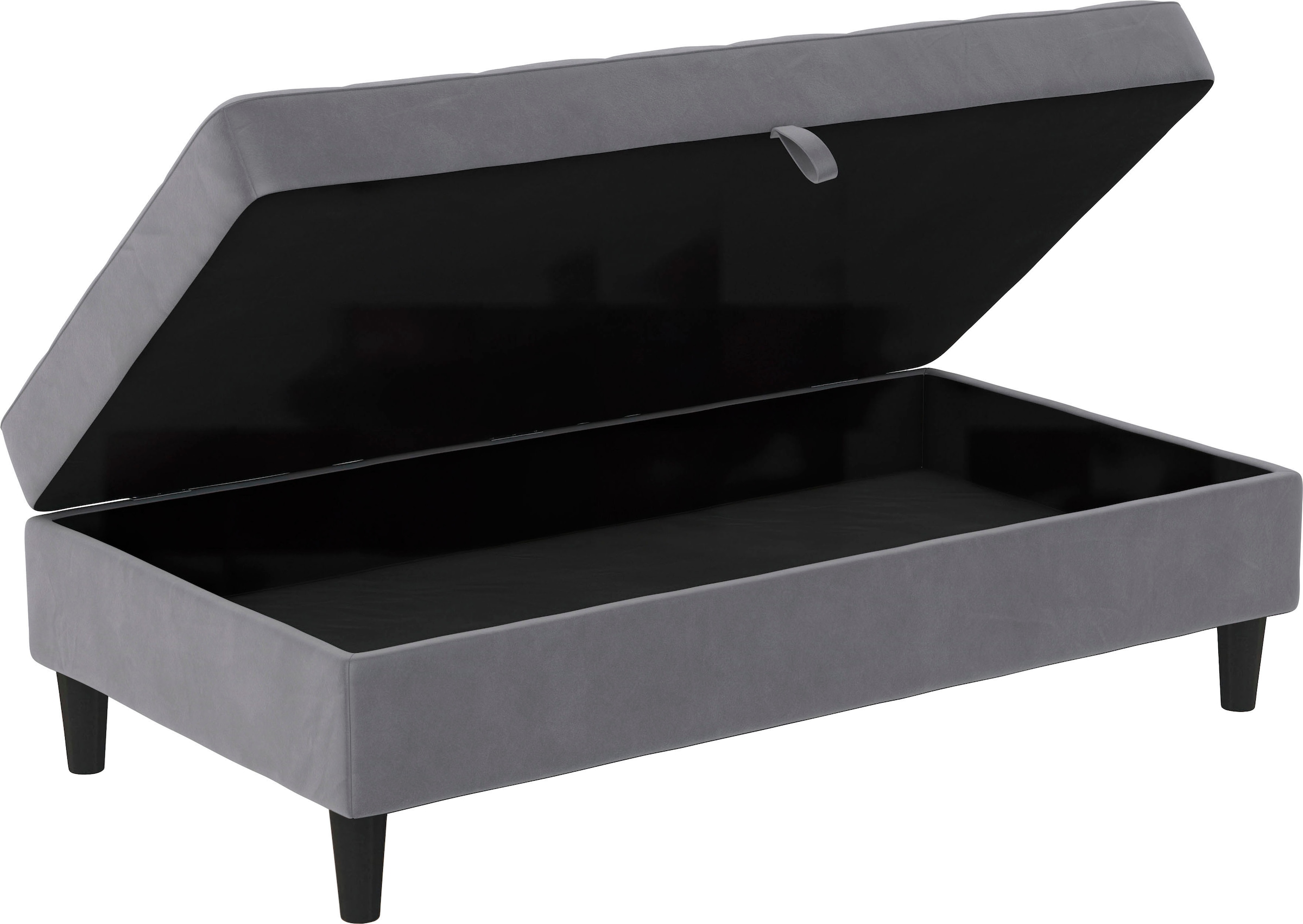 Dorel Home Stauraumhocker »Presley« Polsterhocker mit Stauraum, frei im Raum stellbar, Sitzhöhe 43 cm