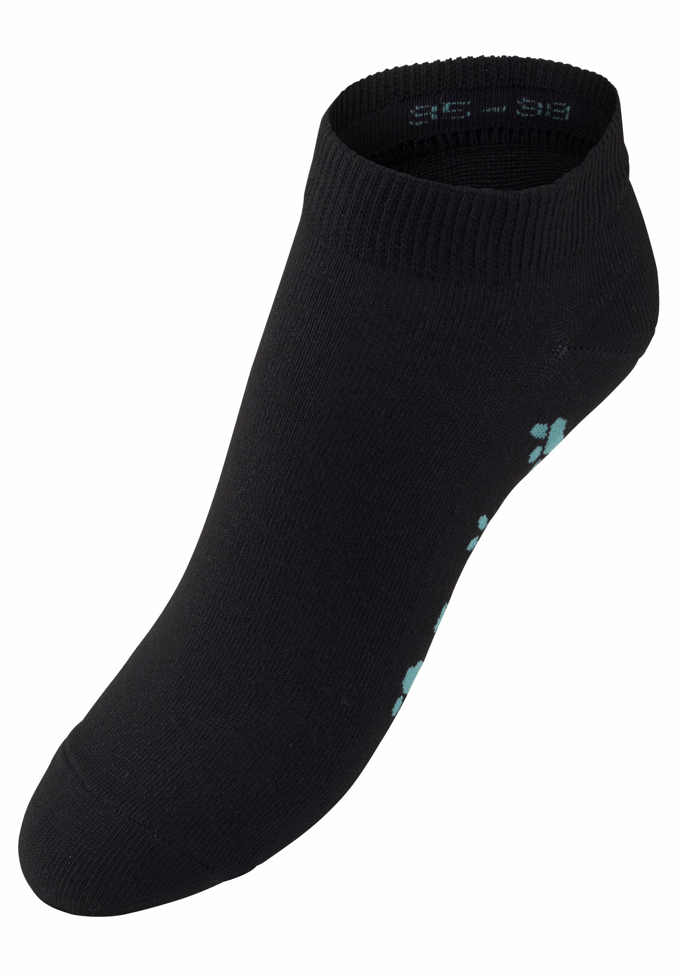 Arizona Sneakersocken, (Set, 5 Paar), mit süßem Pfotendesign unter der Sohle