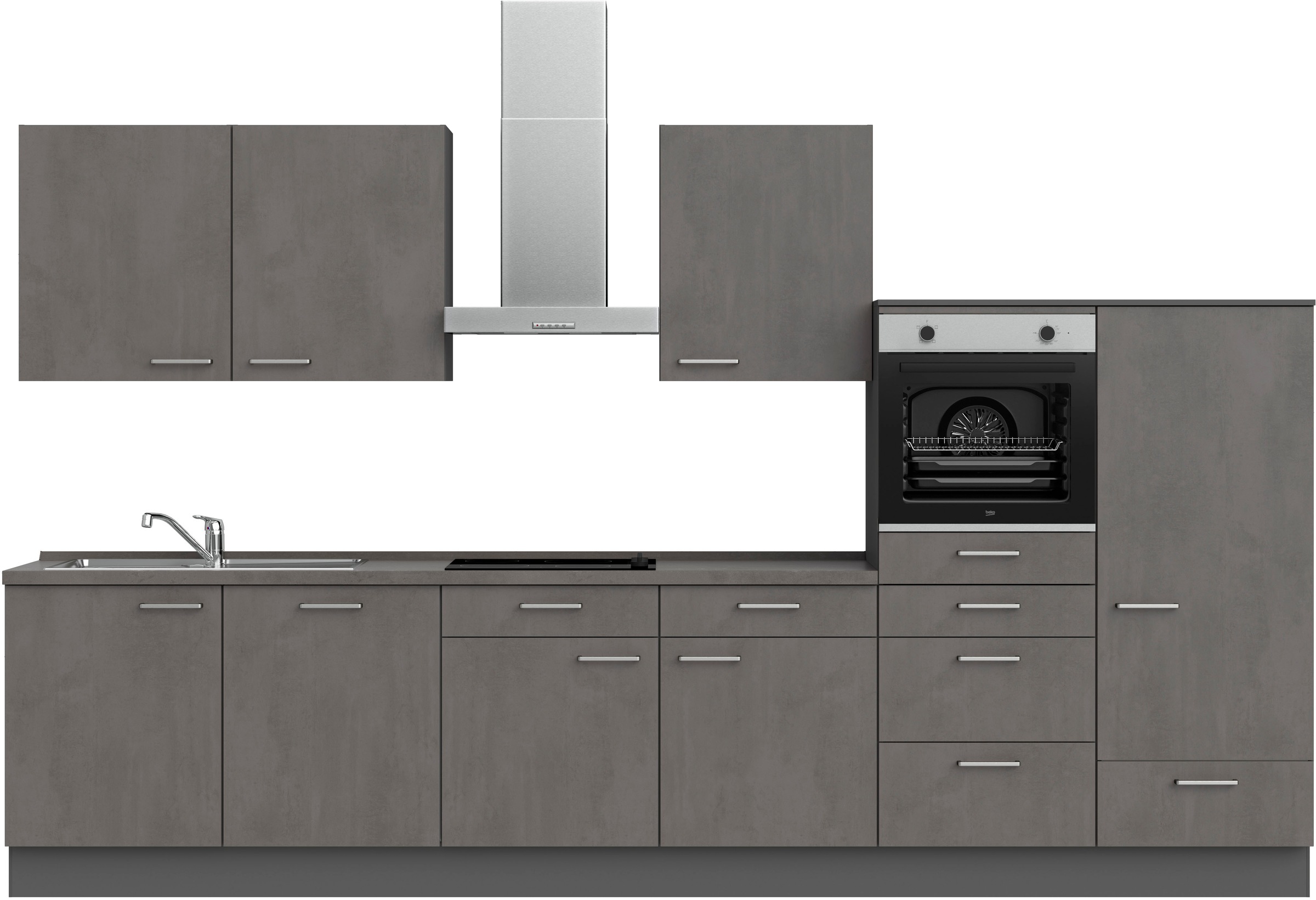 nobilia® Küchenzeile »"Riva I"« vormontiert, Ausrichtung wählbar, Breite 36 günstig online kaufen