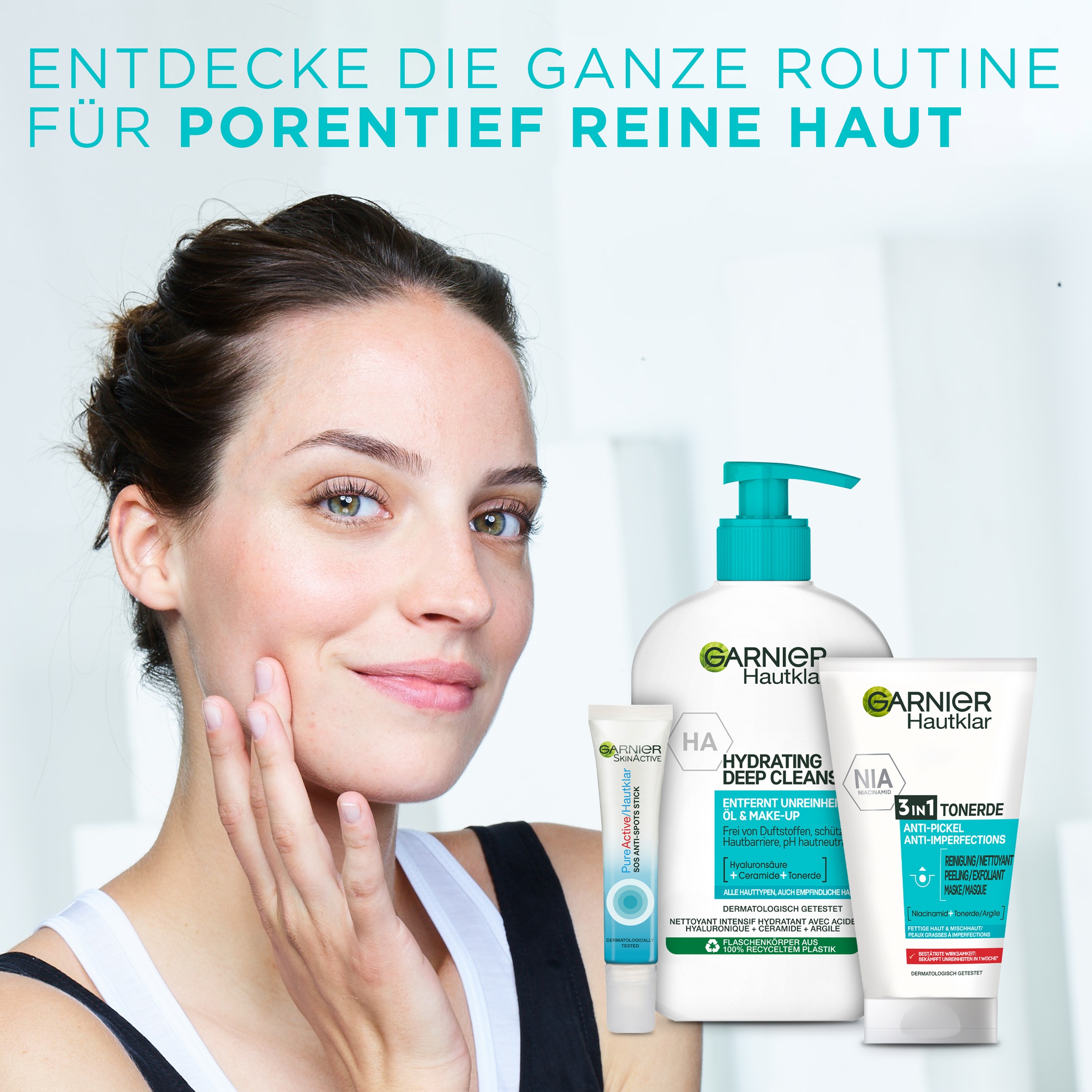 GARNIER Gesichtsreinigungsgel »Hautklar Hydrating Deep Cleanser«, mit Hyaluron