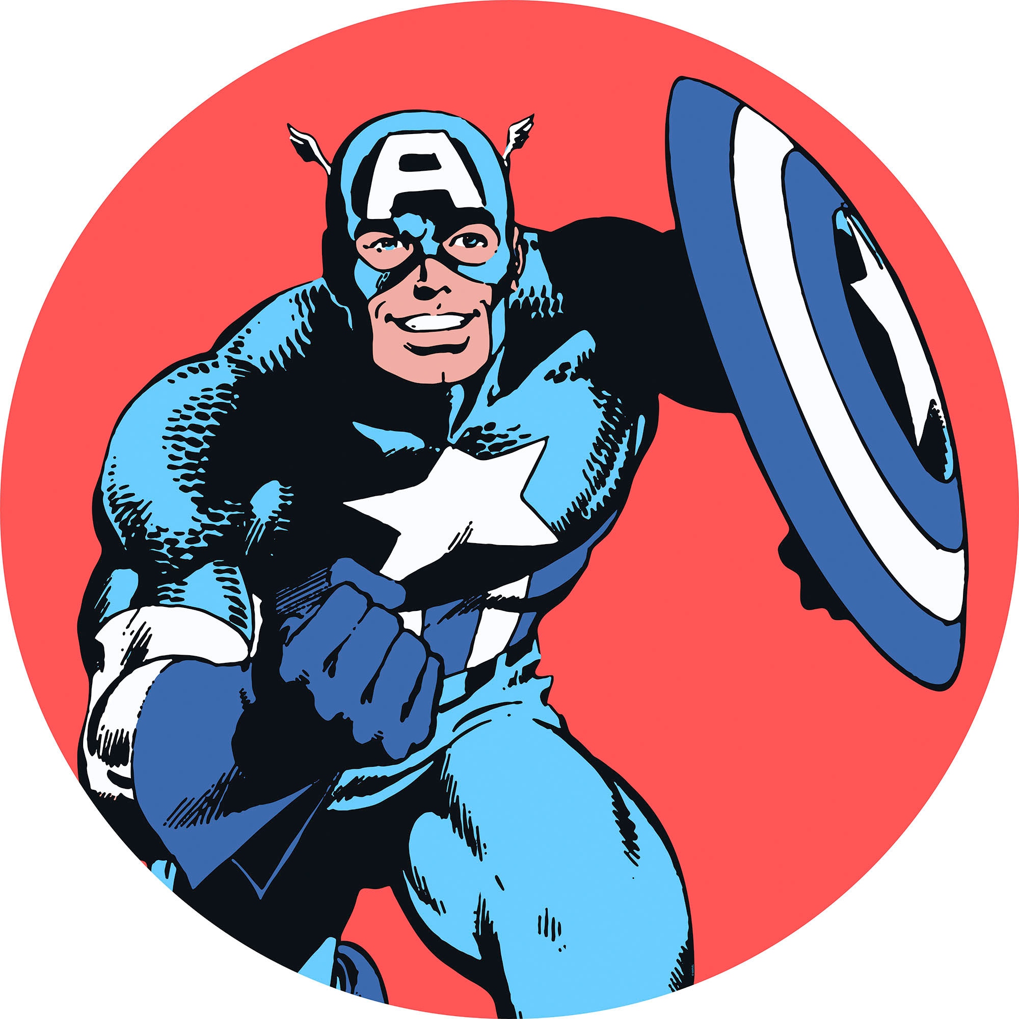Komar Wandtattoo »selbstklebendes Vlies, Marvel PowerUp Captain America, Gr günstig online kaufen