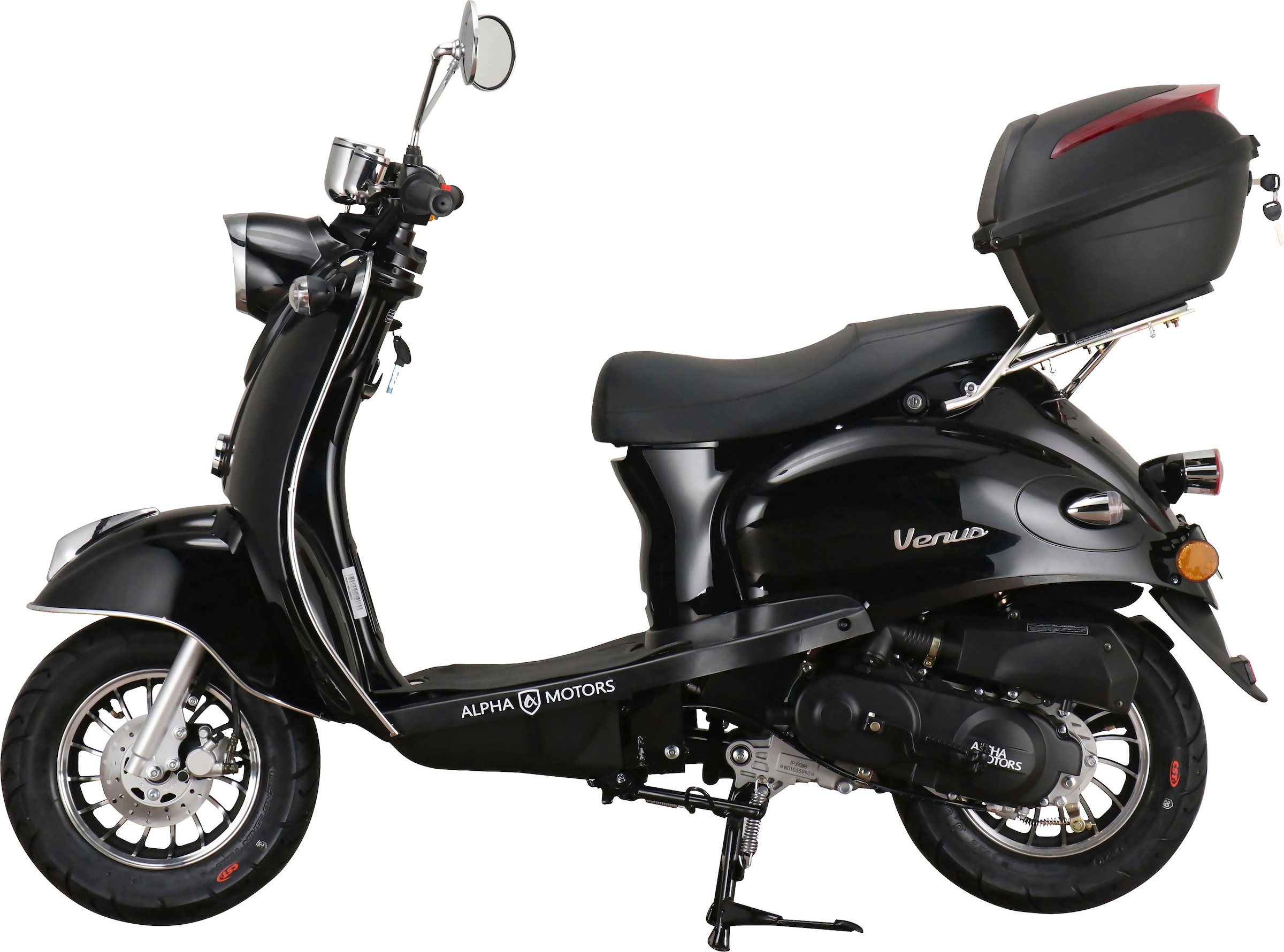 Alpha Motors Motorroller »Venus«, 50 cm³, 25 km/h, Euro 5, 2,72 PS, (mit Topcase), im Retro-Look