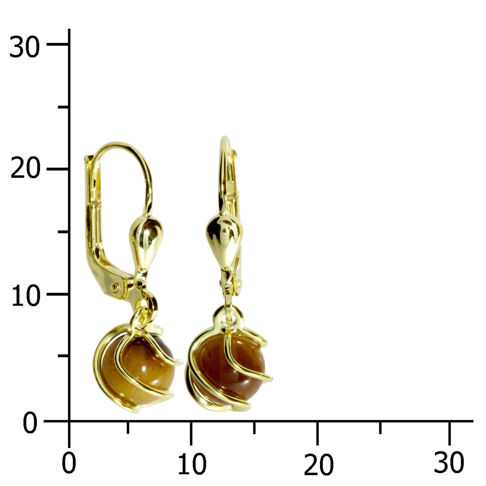 OSTSEE-SCHMUCK Paar Ohrhänger »Ostsee-Schmuck Ohrhänger Goldkäfig Ohrhänger Goldkäfig«, (2 tlg.)