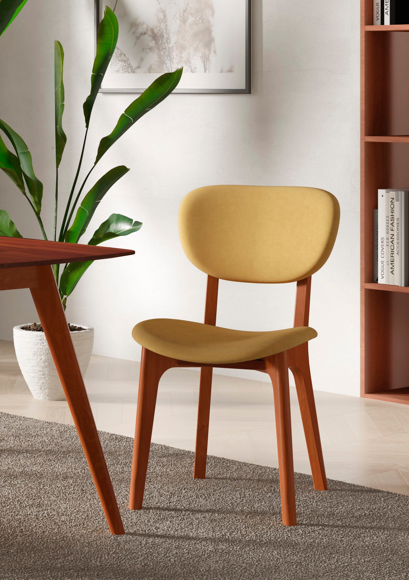 INOSIGN Stuhl »COZY Made in Italy«, (Set), 2 St., Microfaser, Gestell in Bu günstig online kaufen