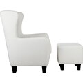 Home affaire Sessel »Chilly«, (Set, 2 St., bestehend aus Sessel und Hocker), mit bequemer Federkern-Polsterung, in drei unterschiedlichen Bezugsqualitäten erhältlich, Sitzhöhe 44 cm