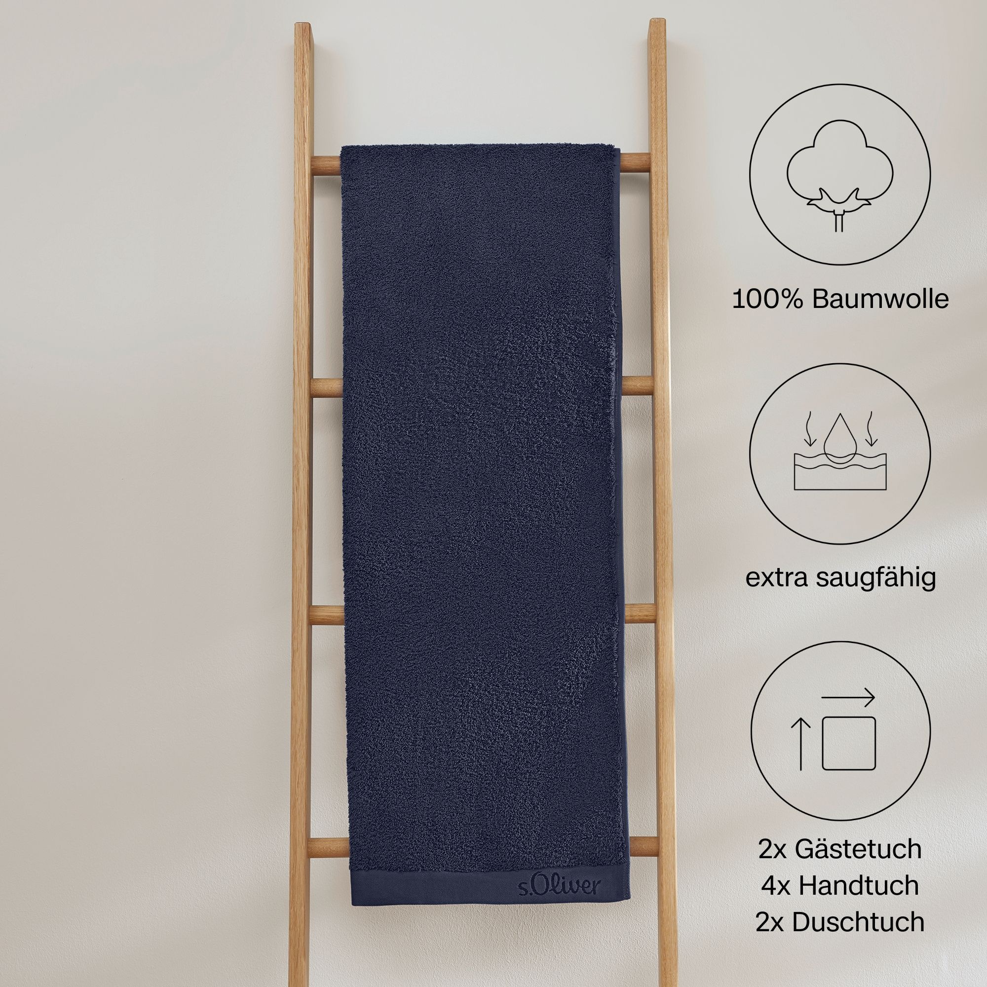 s.Oliver Handtuch Set »s.Oliver, Premium Qualität, 600 gr/m²« Set 8 Stk. Wa günstig online kaufen