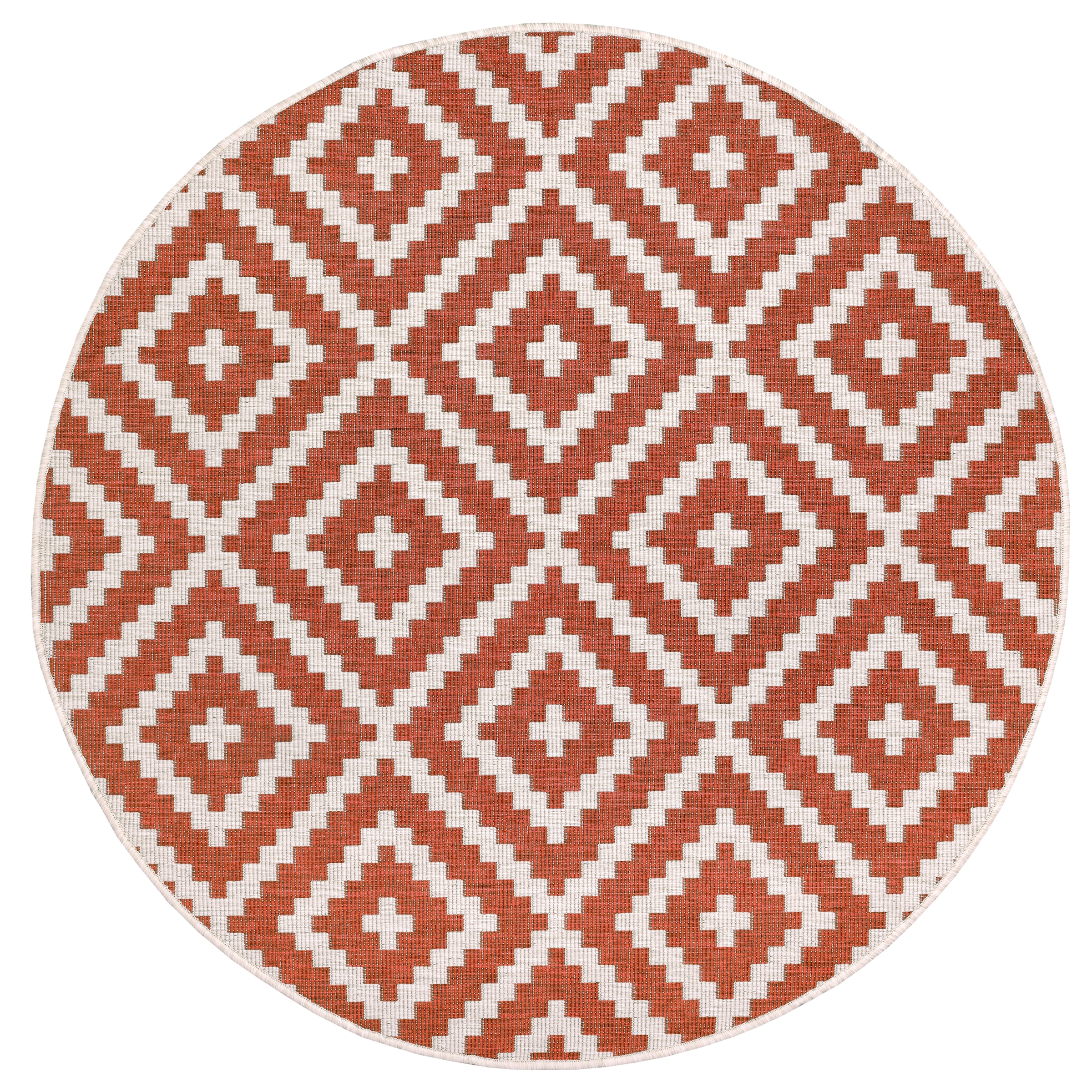 my home Teppich »Ronda Wendeteppich«, rund, 5 mm Höhe, Sisal-Optik, Flachgewebe, In- und Outdoor, geometrisches Boho Design