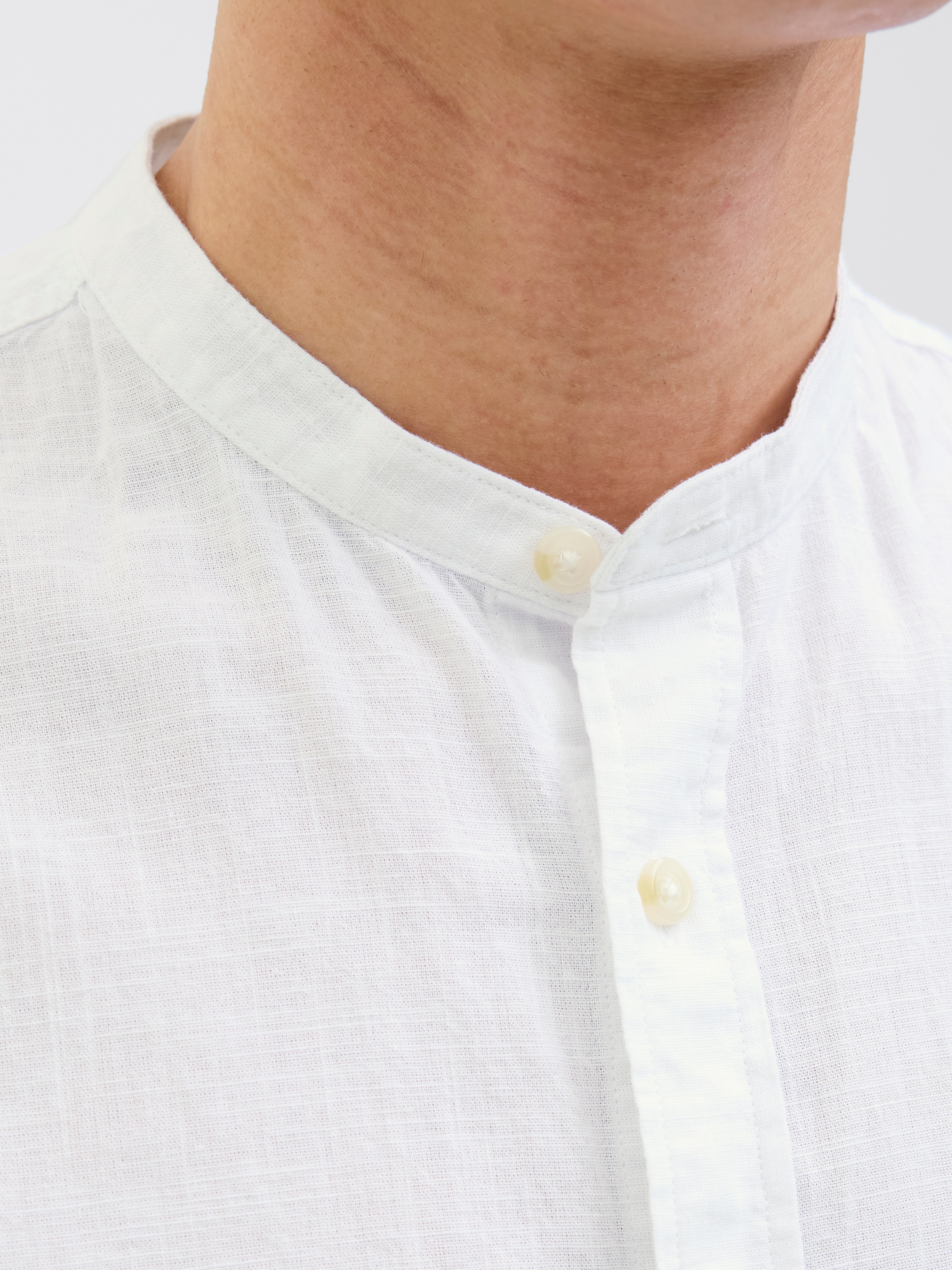 Jack & Jones Kurzarmhemd »JJESUMMER BAND SHIRT SS SN«, mit Bandkragen