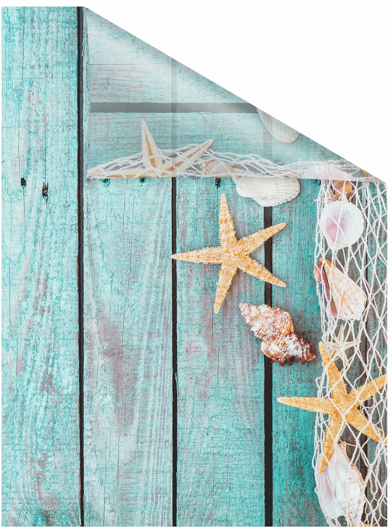 LICHTBLICK ORIGINAL Fensterfolie »Bretter Beach« 1 Stk. blickdicht struktur günstig online kaufen