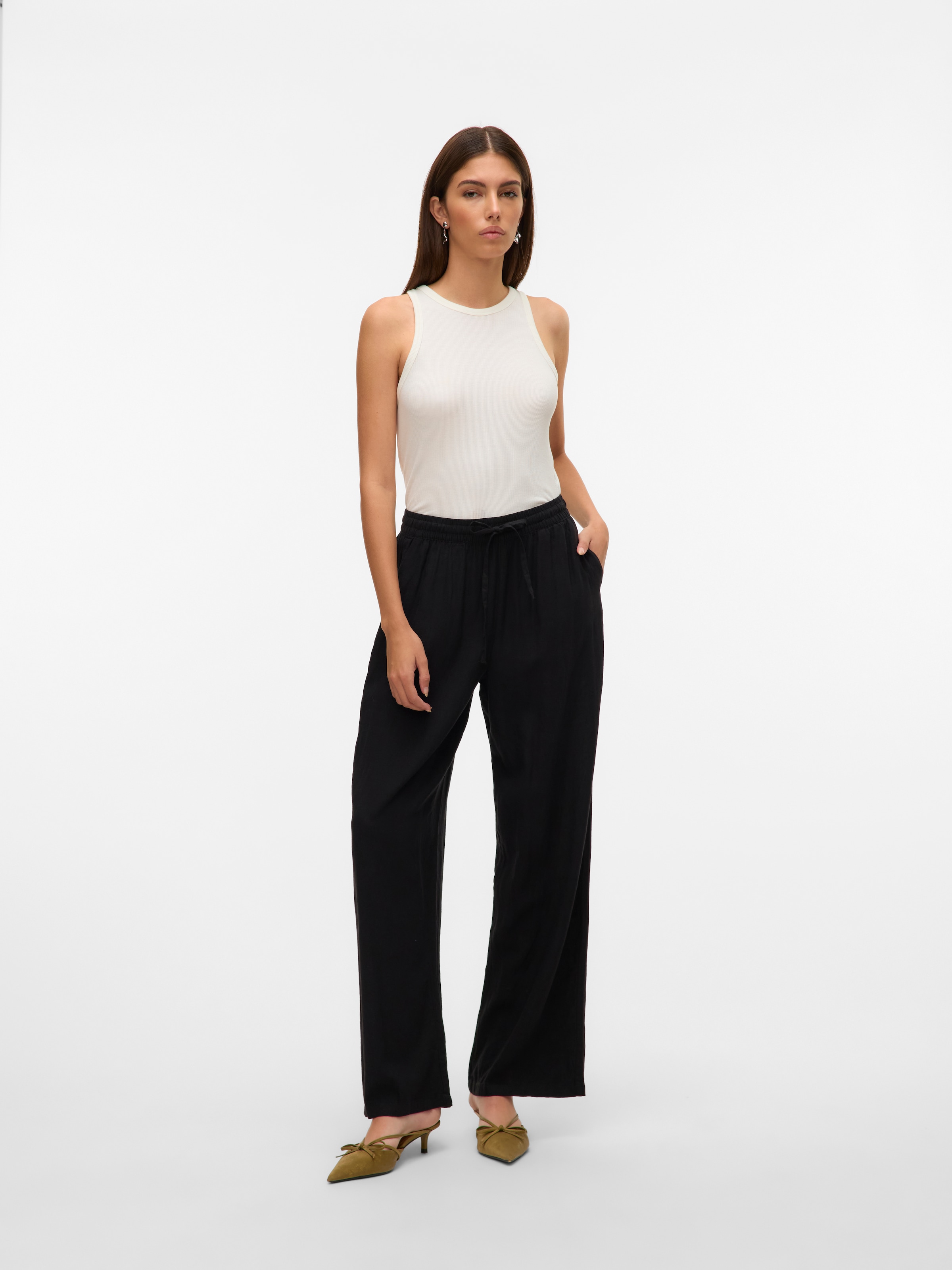 Vero Moda Schlupfhose »VMLINN LINEN PANTS WVN NOOS«  Sommerhose, mit Leinen
