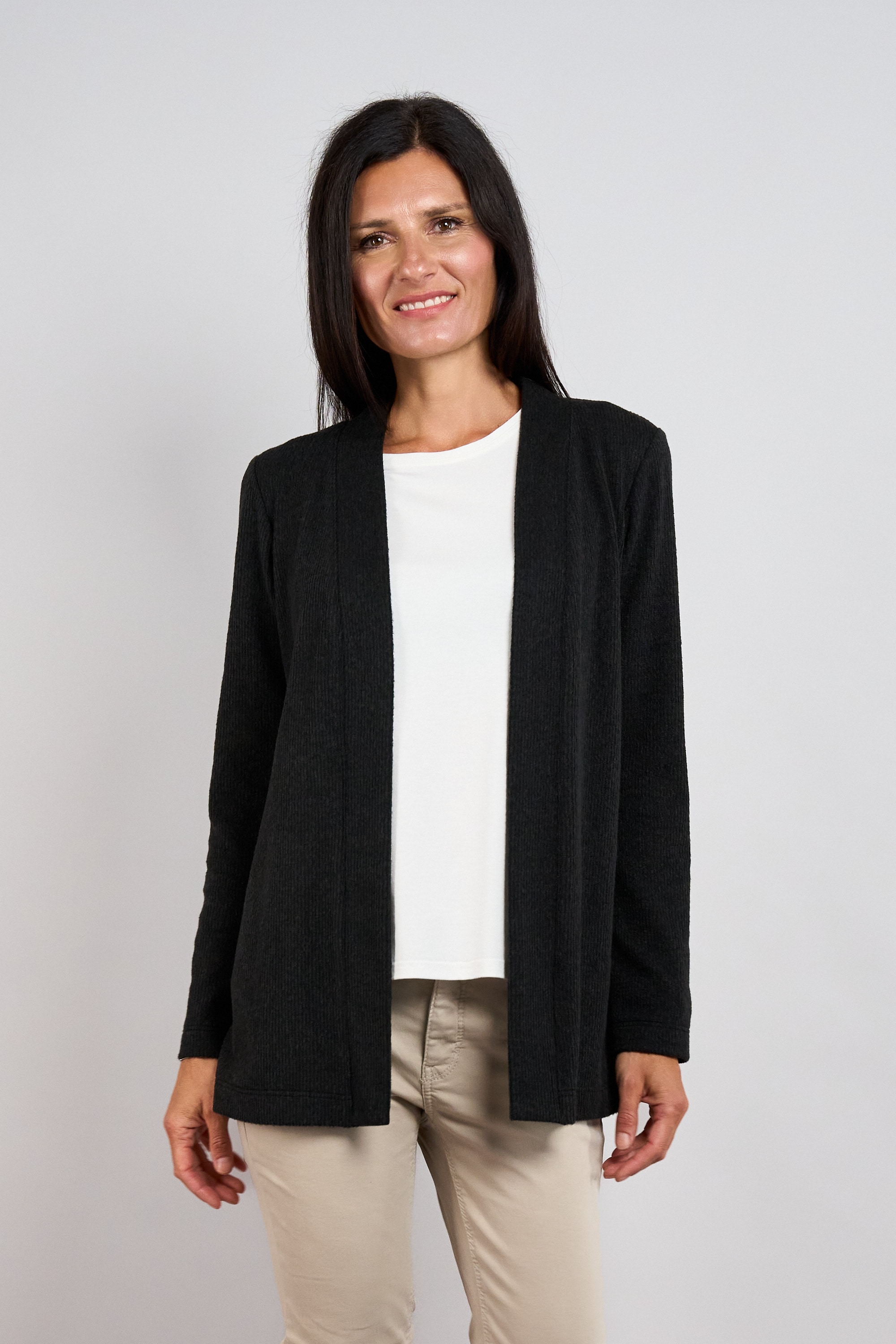 Seidel Moden Longstrickjacke ohne Verschluss / MADE IN GERMANY