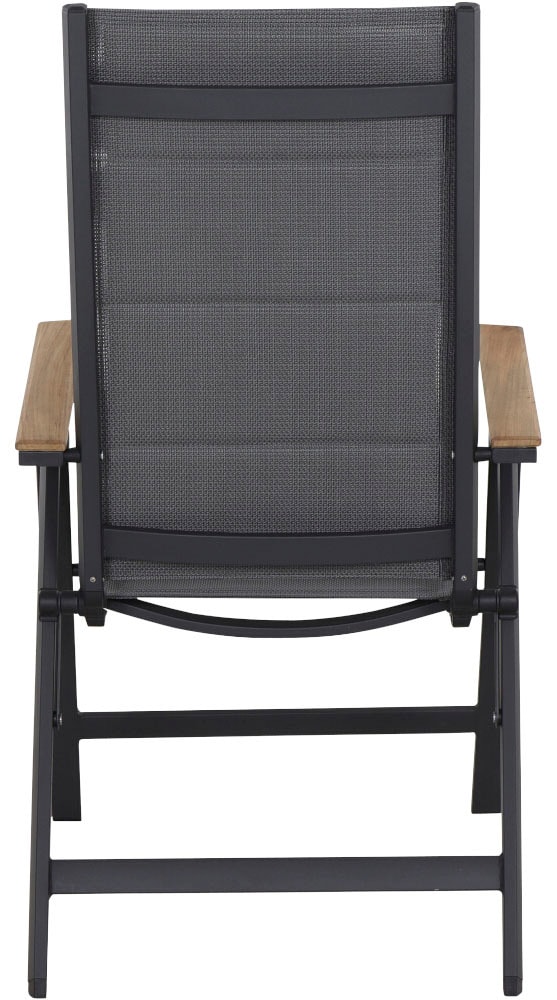 Siena Garden Gartensessel »Tesoro, Klappsessel«, Alu, Textil, Teakholz FSC 100%, verstellbar
