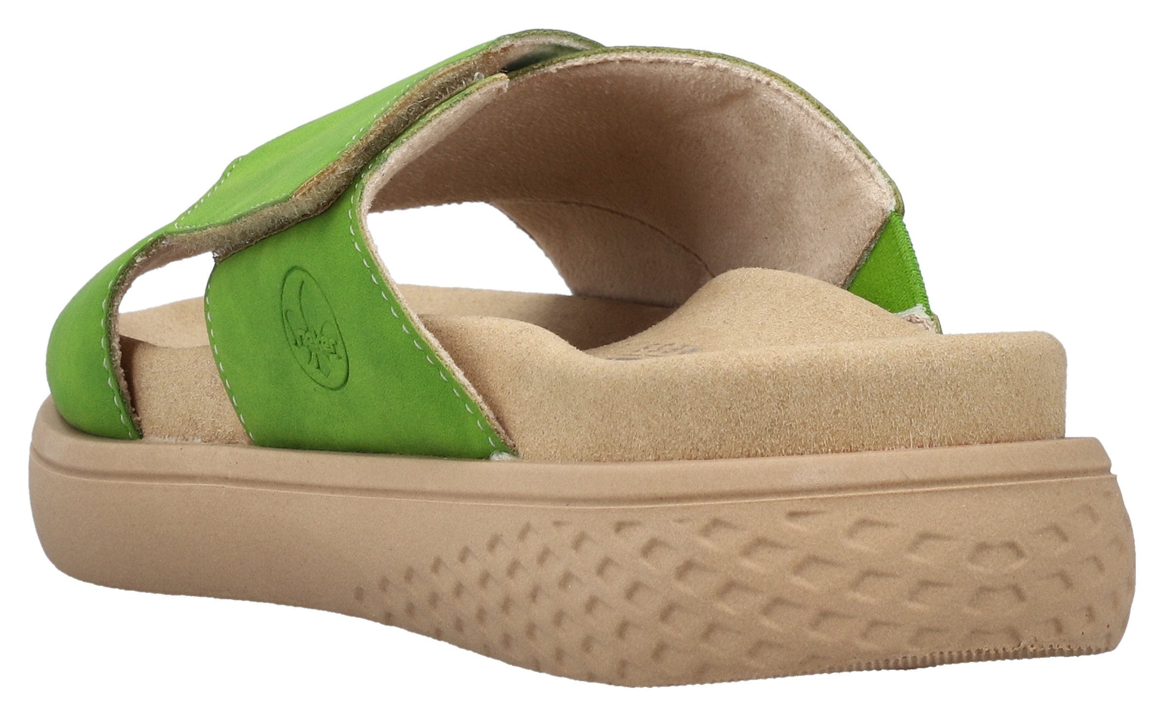 Rieker Pantolette, Sommerschuh, Strandschuh, Hausschuh, Schlappen mit bequemem Fußbett