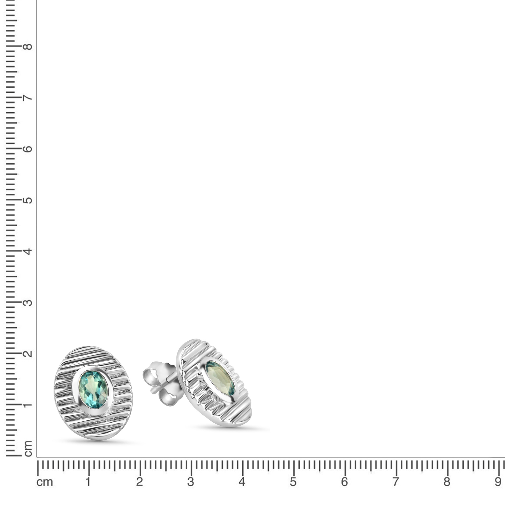 Vivance Paar Ohrstecker »925/- Sterling Silber rhodiniert Blautopas«