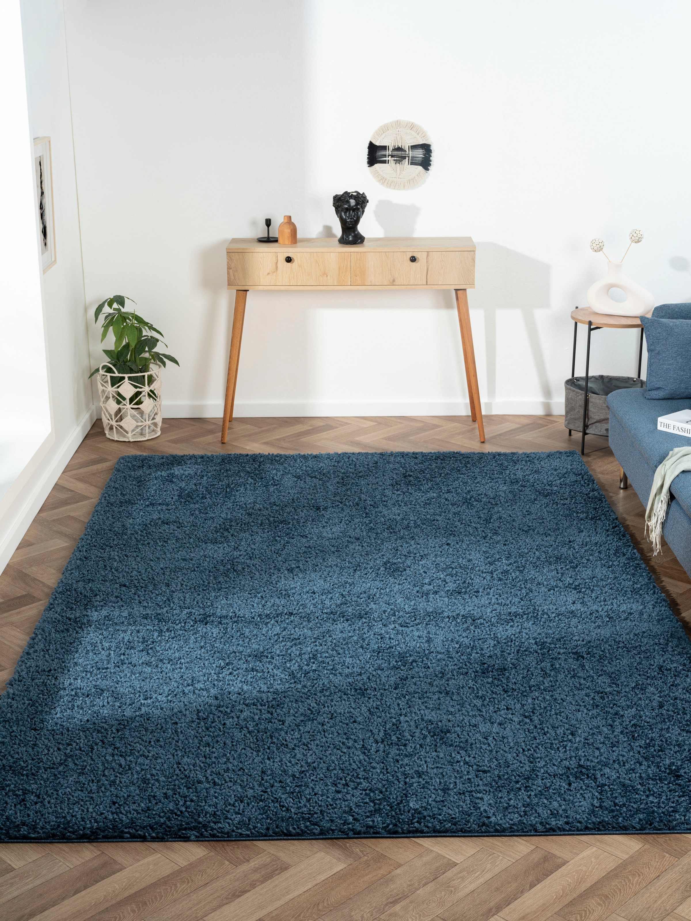 Bild von Myflair Möbel & Accessoires Hochflor-Teppich »My Shaggy«, rechteckig, Shaggy, Uni-Farben, leicht glänzend, Microfaser, extra flauschig