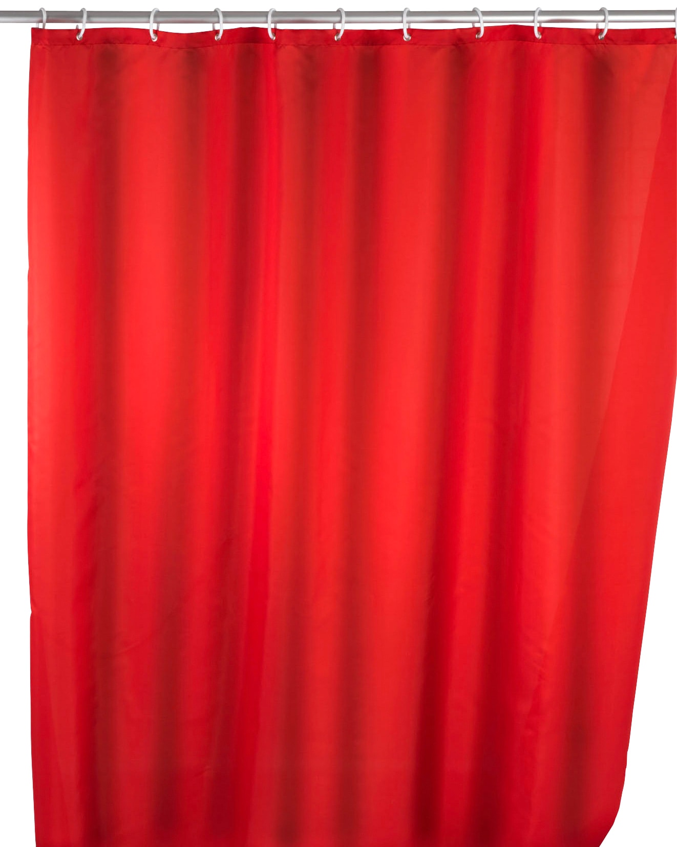 WENKO Duschvorhang »Uni Red«, Höhe 200 cm, waschbar