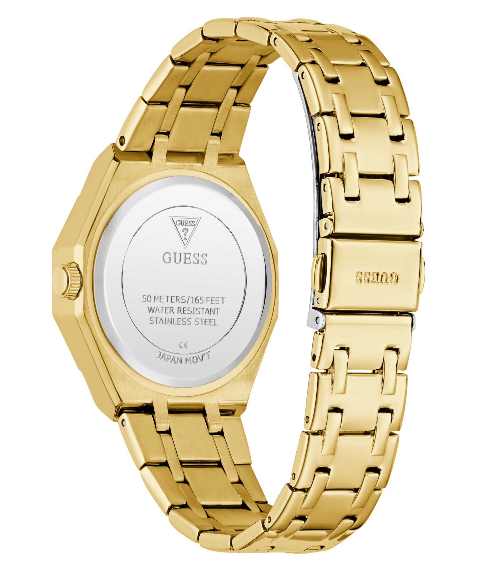 Guess Multifunktionsuhr »QUINN«, Quarzuhr, Armbanduhr, Damenuhr, Edelstahlarmband, Datum