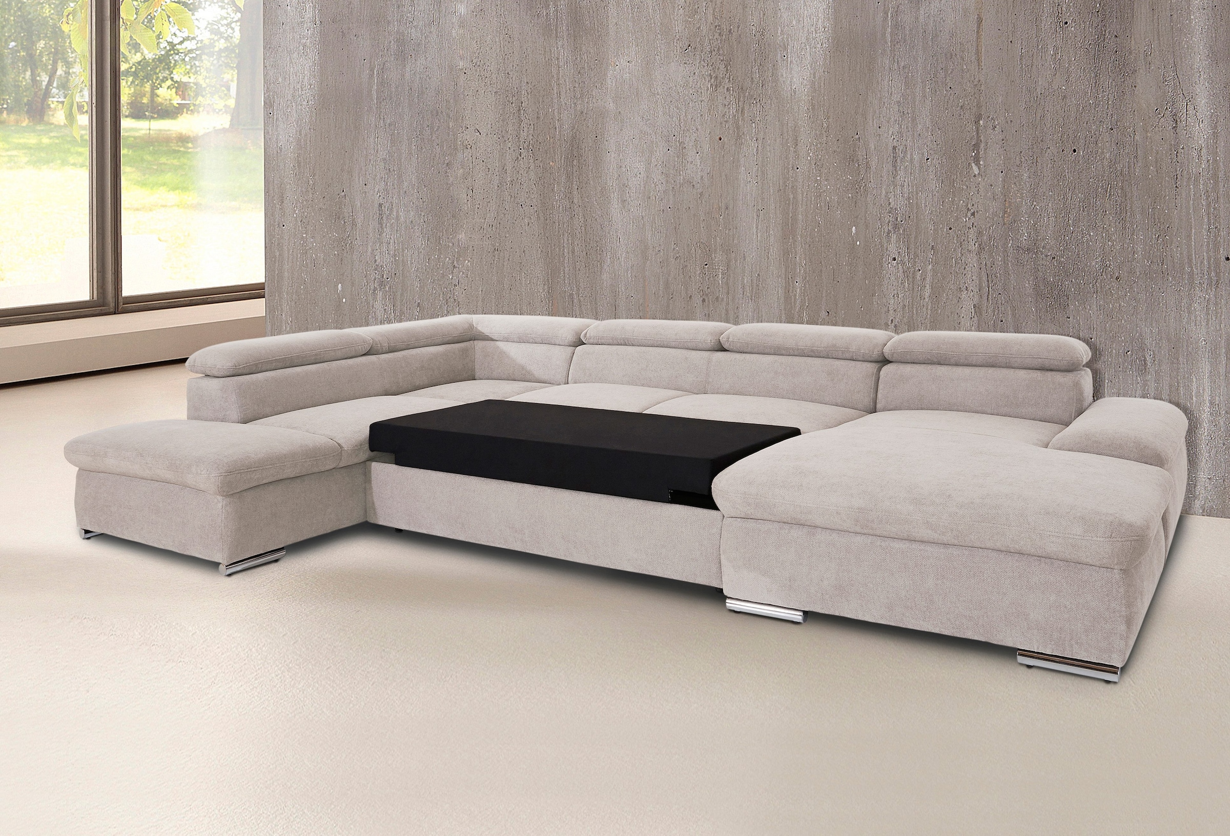 sit&more Wohnlandschaft »Alcatraz U-Form«, wahlweise mit Bettfunktion