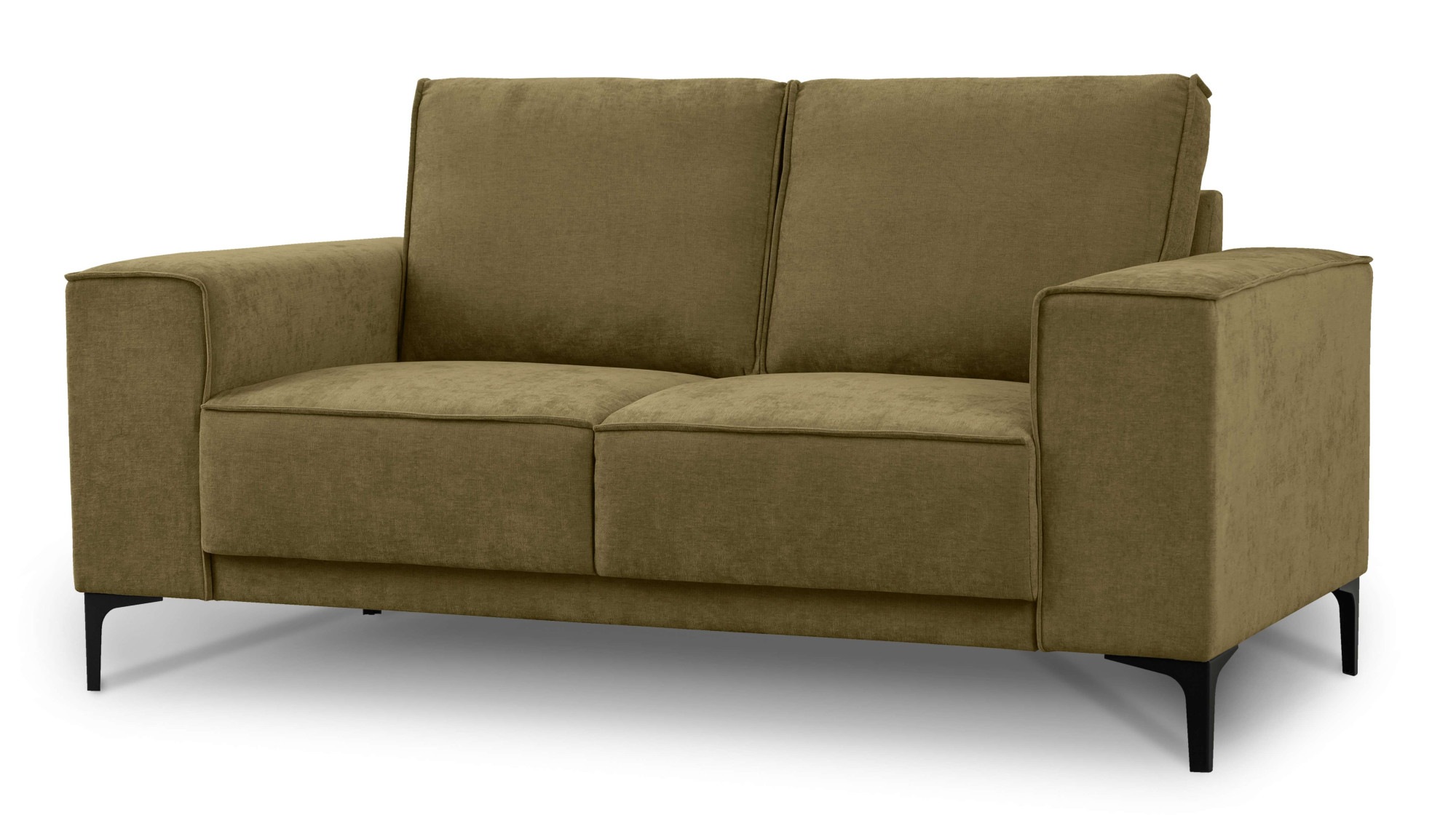 OTTO home 2-Sitzer »Kompaktsofa Oland, Struktur, Flachgewebe, Luxus-Microfaser, Boucle« 164 cm, Wellenunterfederung, Skandi-Design, Metallfüße