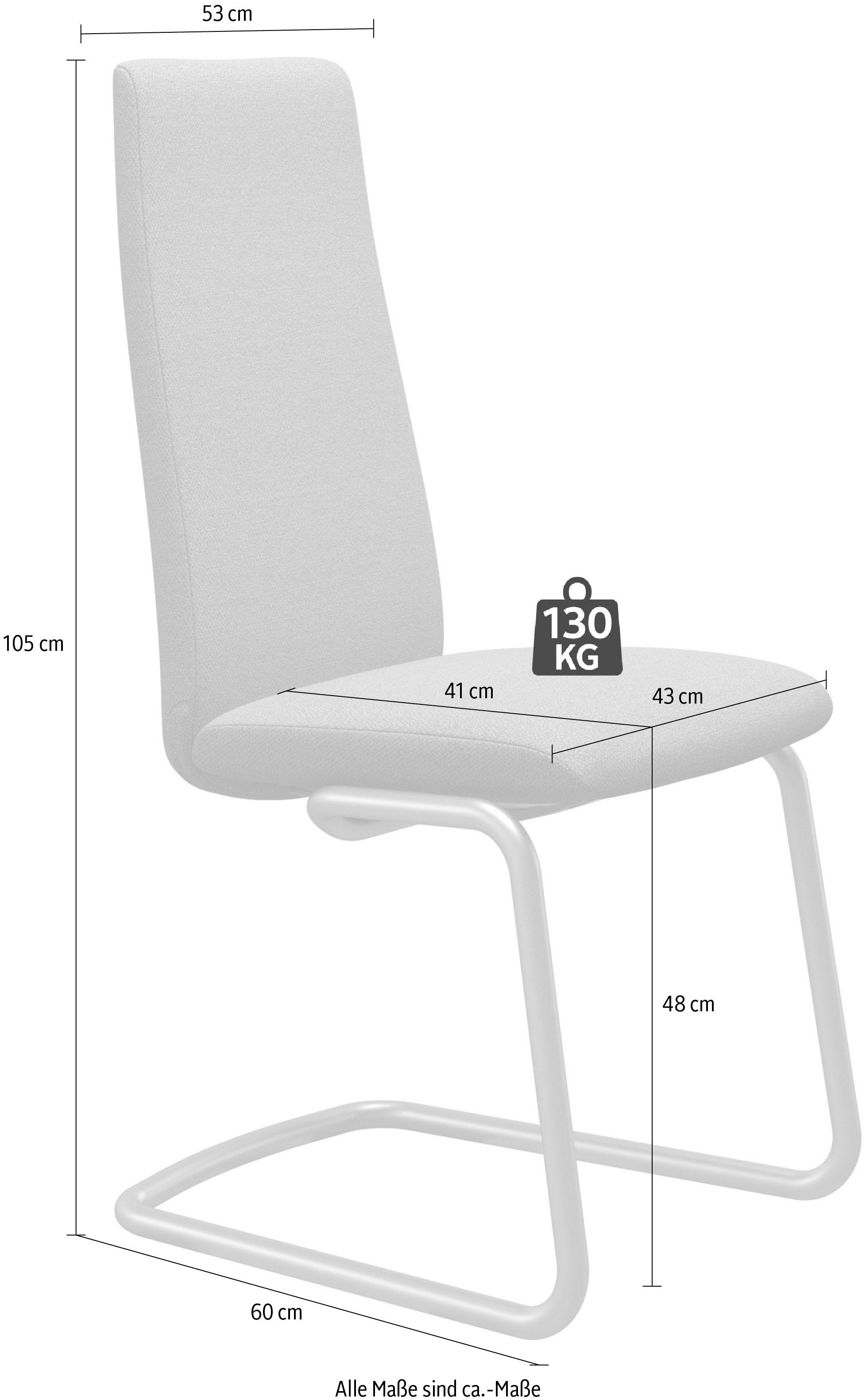 Stressless® Polsterstuhl »Laurel«, Leder BATICK, High Back, Größe M, mit Beinen aus Stahl in Chrom matt