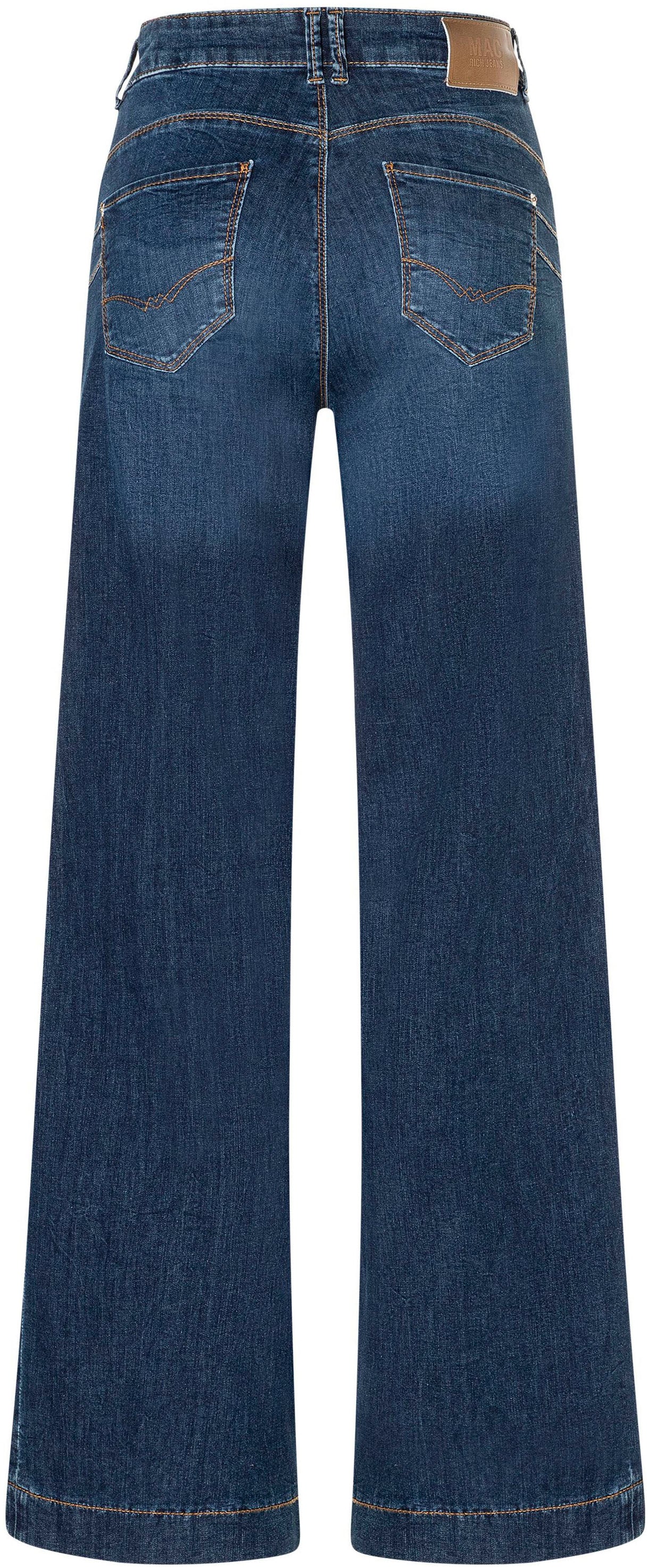 MAC Stretch-Jeans »RICH PALAZZO« Naht-Details an den Gesäßtaschen