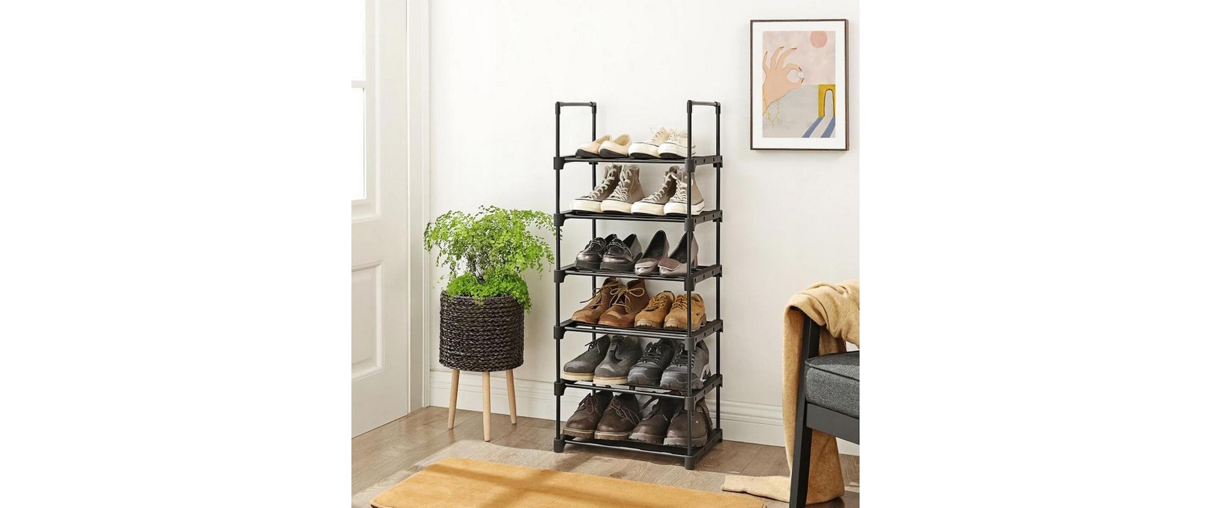SONGMICS Schuhregal »30 cm x 106 cm, Schwarz«