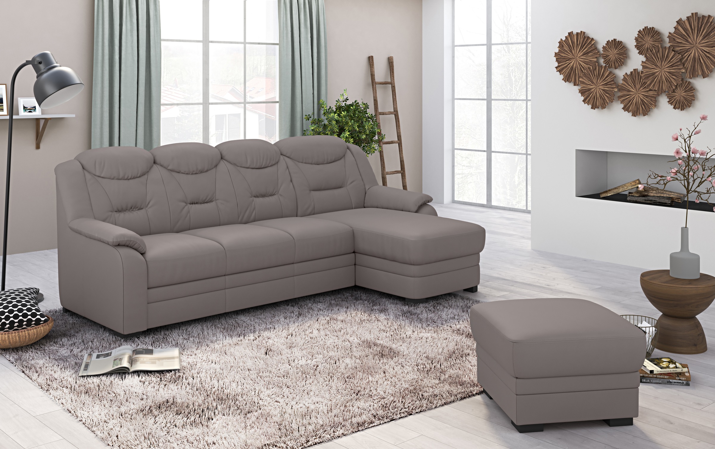 COTTA Ecksofa »Marcus L-Form«, wahlweise mit Bettfunktion