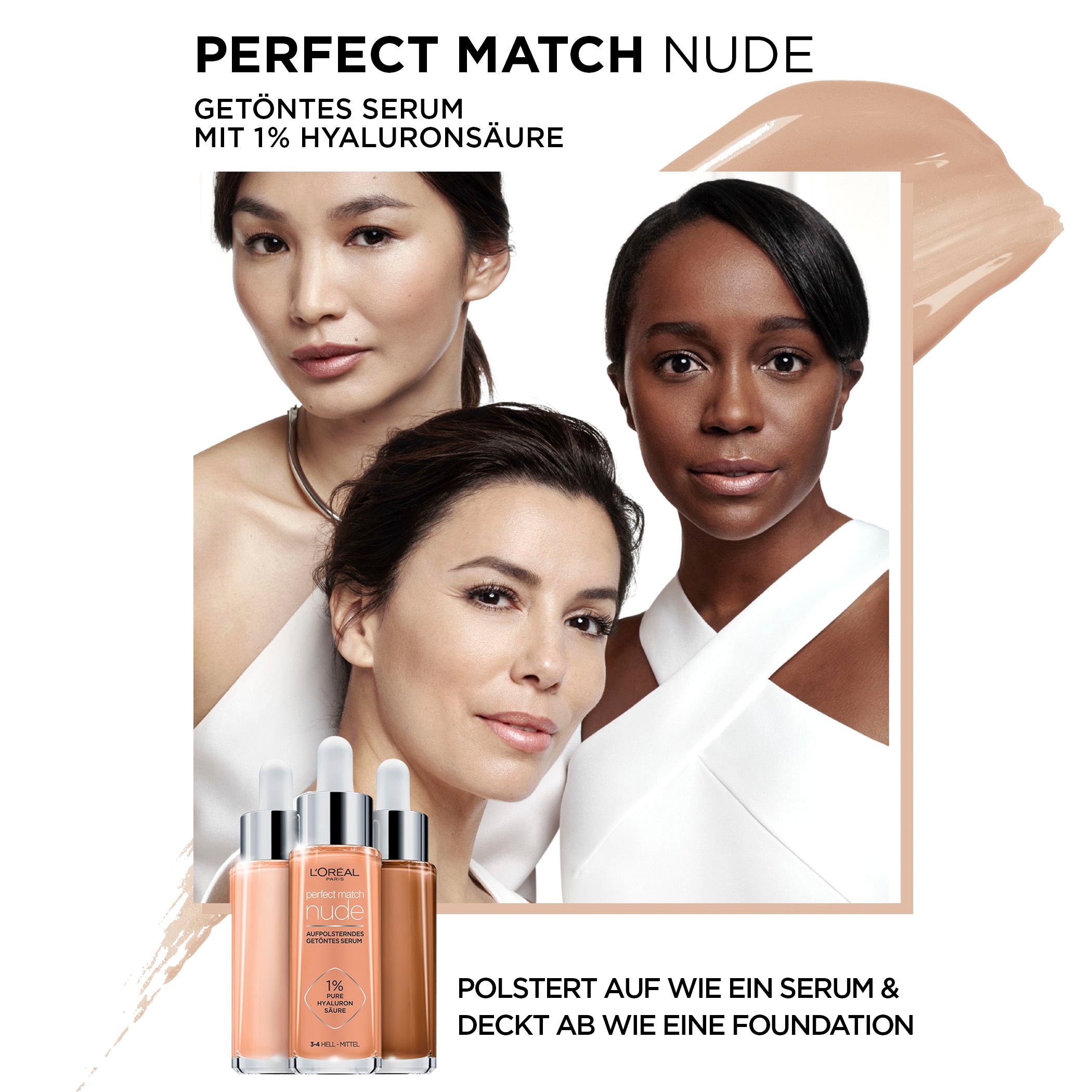 L'ORÉAL PARIS Gesichtsserum »Perfect Match Getöntes Serum«, mit Hyaloron