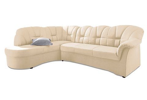 DOMO collection Ecksofa »Papenburg, zeitlose Rückensteppung, elegante Armle günstig online kaufen