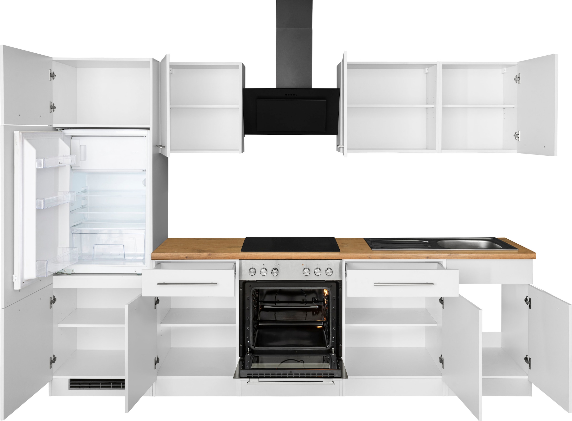 wiho Küchen Küchenzeile »Unna« ohne E-Geräte, Breite 280 cm