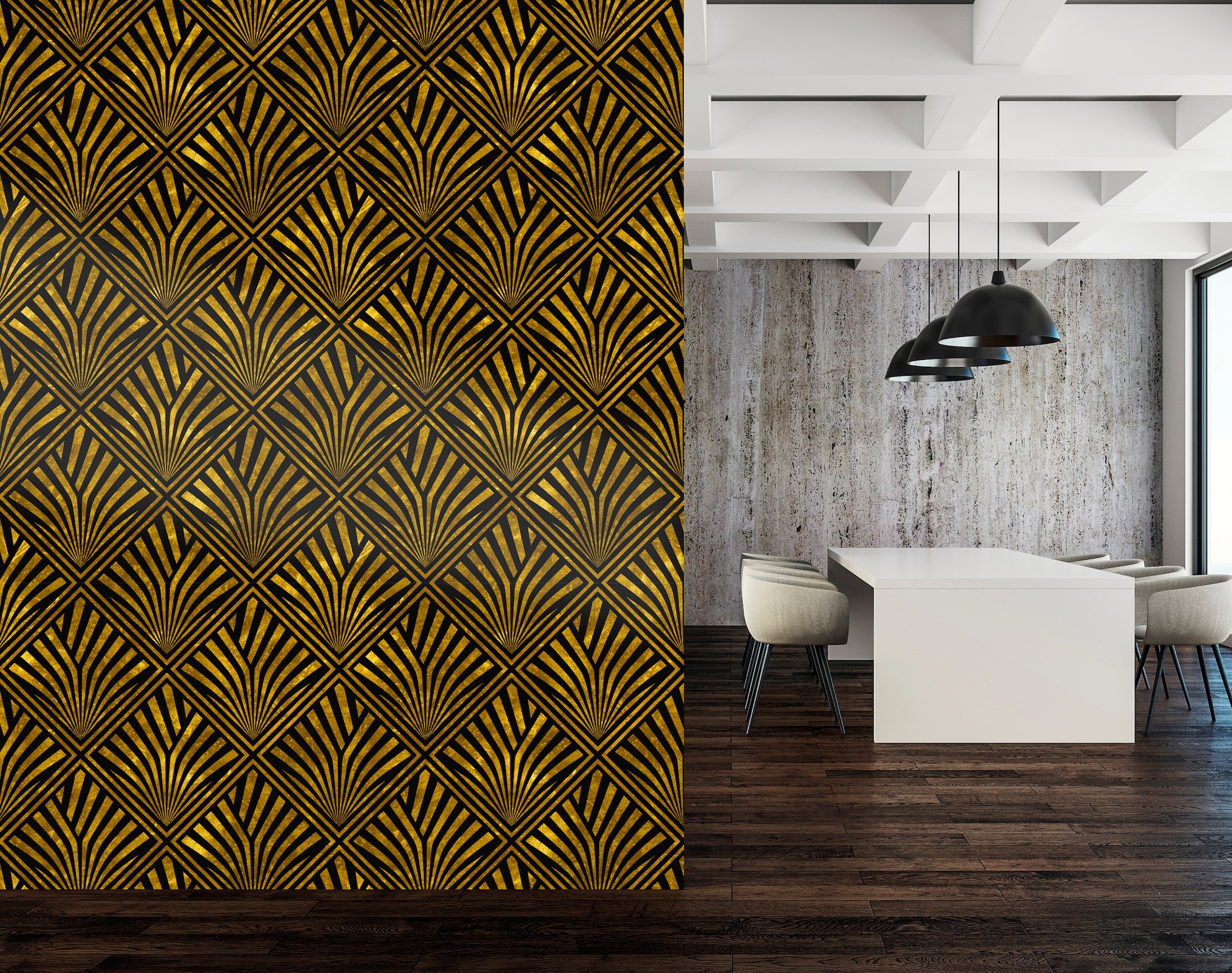 queence Vinyltapete »Rachel« Farbverlauf | abstrakt | bedruckt | gemustert glatt 90x250cm, selbstklebend, kinderleichte Anbringung, , Sticker