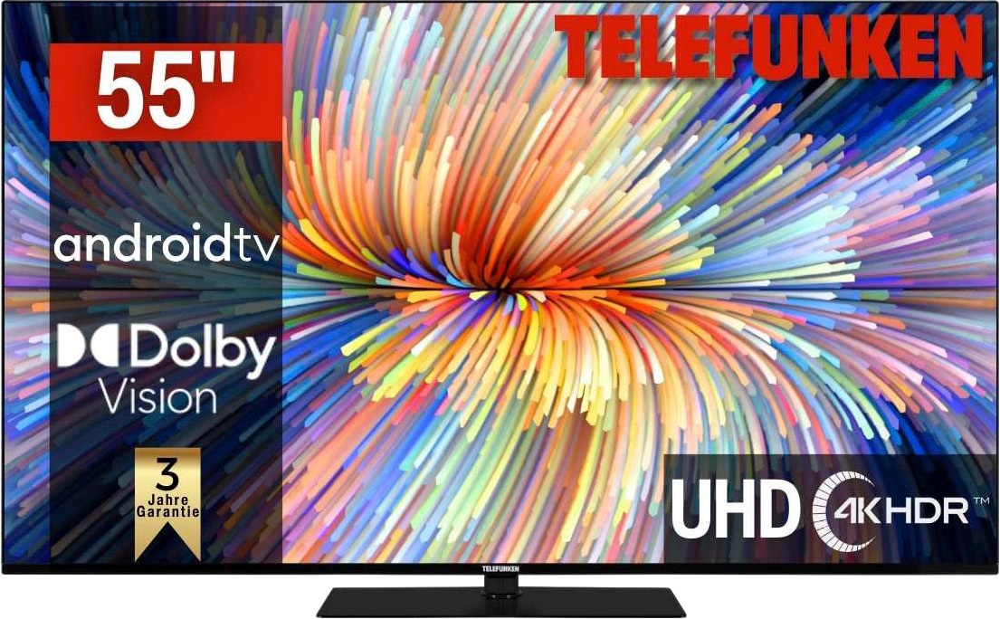 Telefunken »D55V950M2CWH«, Ultra HD, Dolby cm/55 LED-Fernseher 139 4K Zoll, Android bestellen online TV-Smart-TV, Atmos,USB-Recording