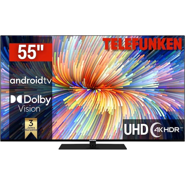 Telefunken LED-Fernseher »D55V950M2CWH«, 139 cm/55 Zoll, 4K Ultra HD,  Android TV-Smart-TV, Dolby Atmos,USB-Recording online bestellen