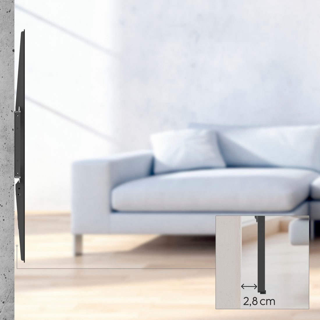 Hama TV-Wandhalterung »Wandhalterung (fix, 37" - 120", VESA 1100x600)«, bis 304,8 cm Zoll