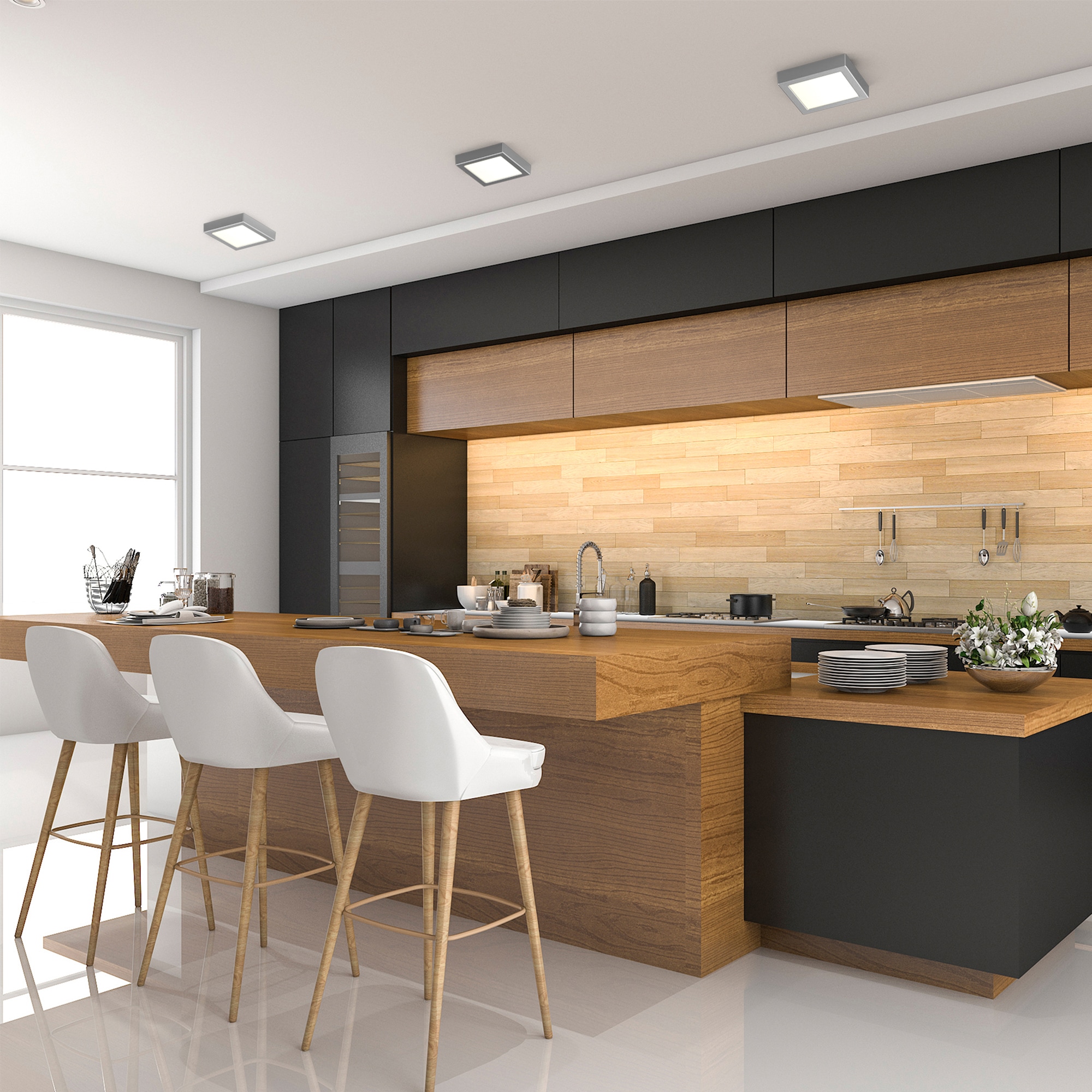 B.K.Licht LED Aufbaustrahler »Garnet«, 1 flammig, Leuchtmittel LED-Board | LED fest integriert, LED Unterbauleuchte Panel 12W Aufbauleuchte Lampe Aufputzspot