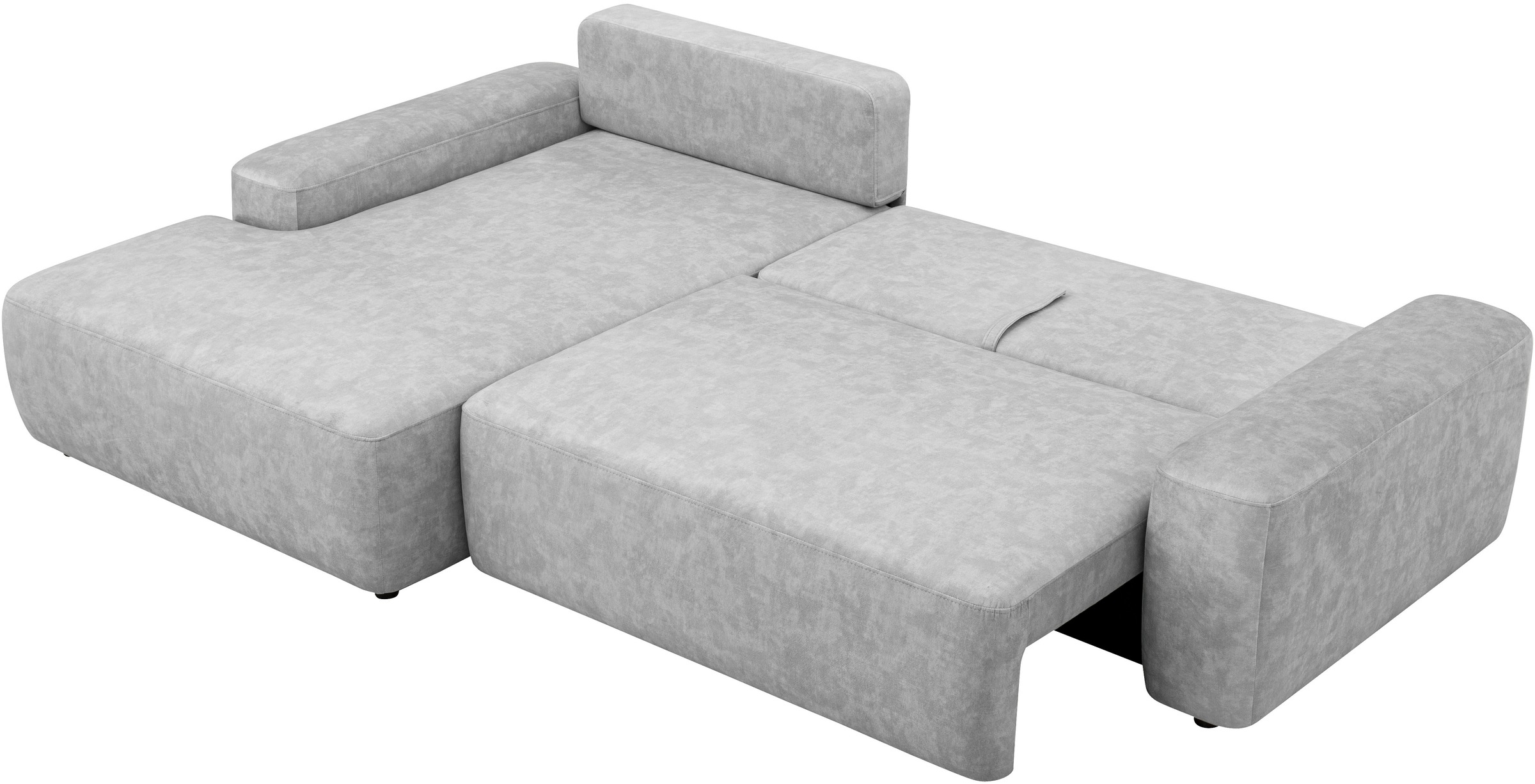 INOSIGN Ecksofa »TORGE (264cm), Schlafsofa in Cord, Samtvelours o Struktur fein, L-Form«, Schlaffunktion, Bettkasten, Liegefläche: 125/210 cm