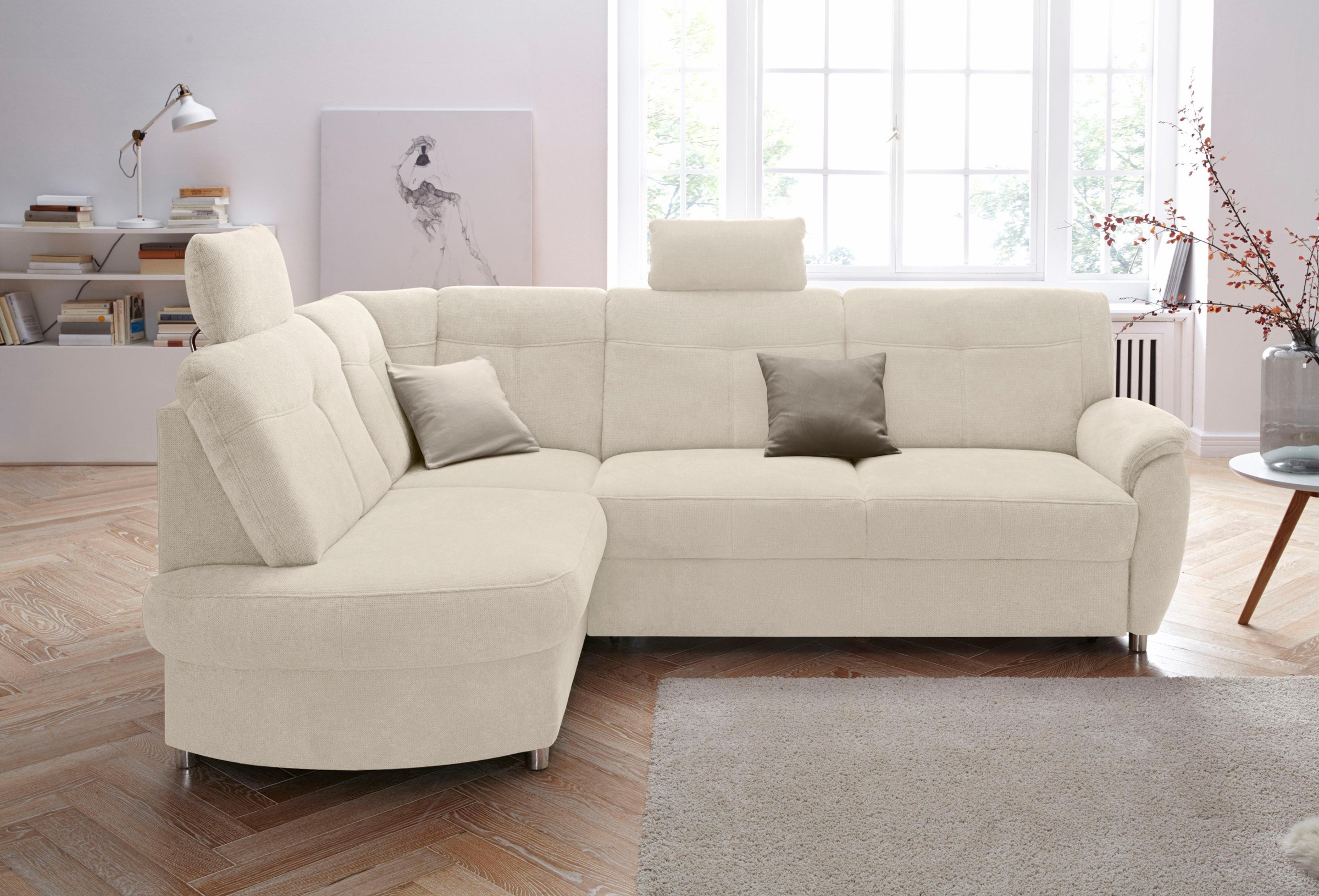 sit&more Ecksofa »Sonoma L-Form«, wahlweise mit Bettfunktion und Bettkasten günstig online kaufen