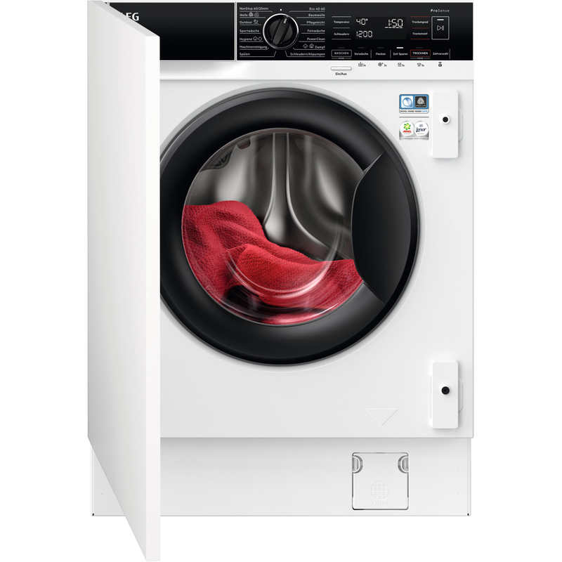 AEG Einbauwaschtrockner »LWR8WI7680« 8000 8 kg /4 kg PowerClean: Vollständige Fleckenentfernung in 59 Min. bei nur 30 °C weiß