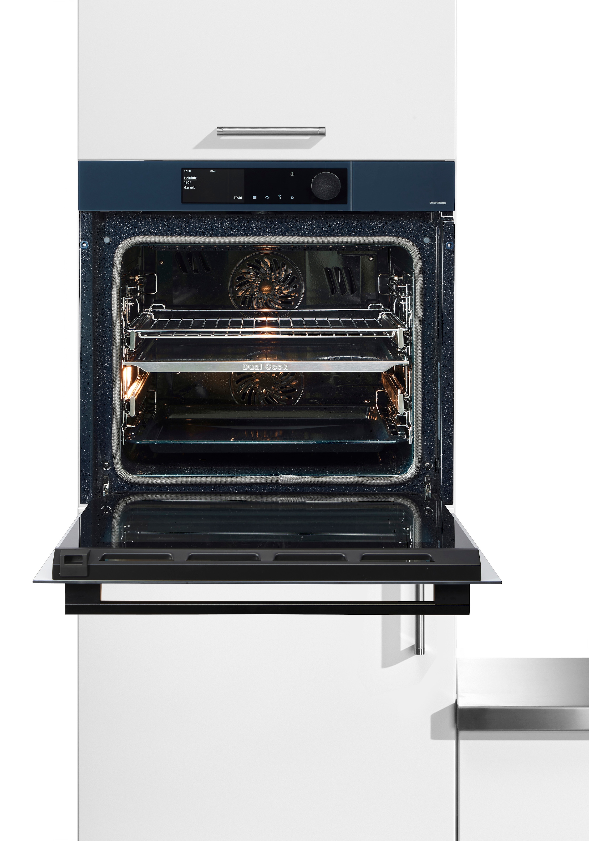 Samsung Pyrolyse Backofen NV7600B »NV7B6675CDN«, mit 1-fach-Teleskopauszug, Pyrolyse-Selbstreinigung, Dual Cook – Ein Ofen. Zwei Garräume. Maximale Flexibilität.