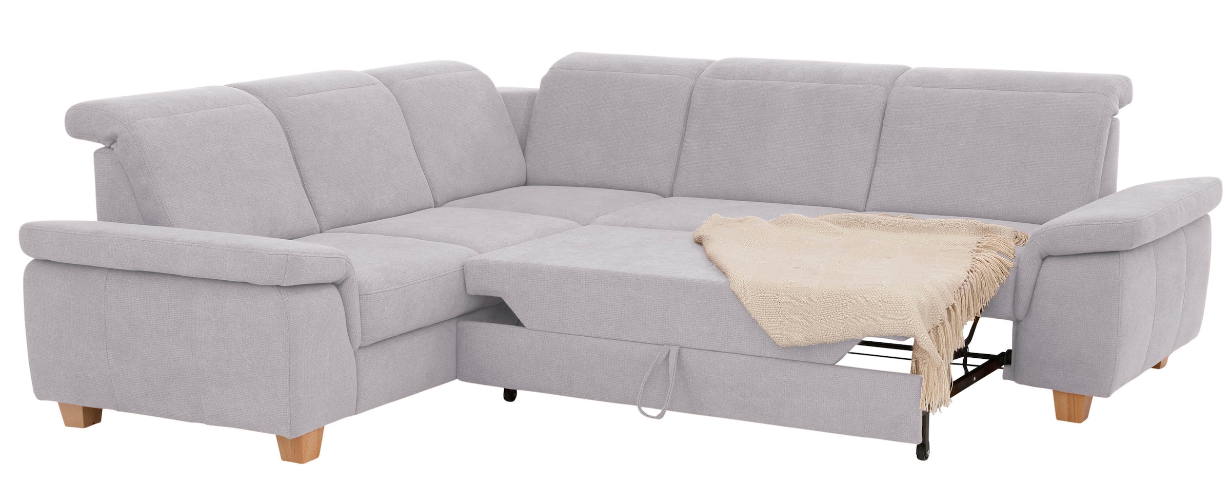 Home affaire Ecksofa »Dalia L-Form«, mit Federkernpolsterung, wahlweise mit Bettfunktion, Bettkasten
