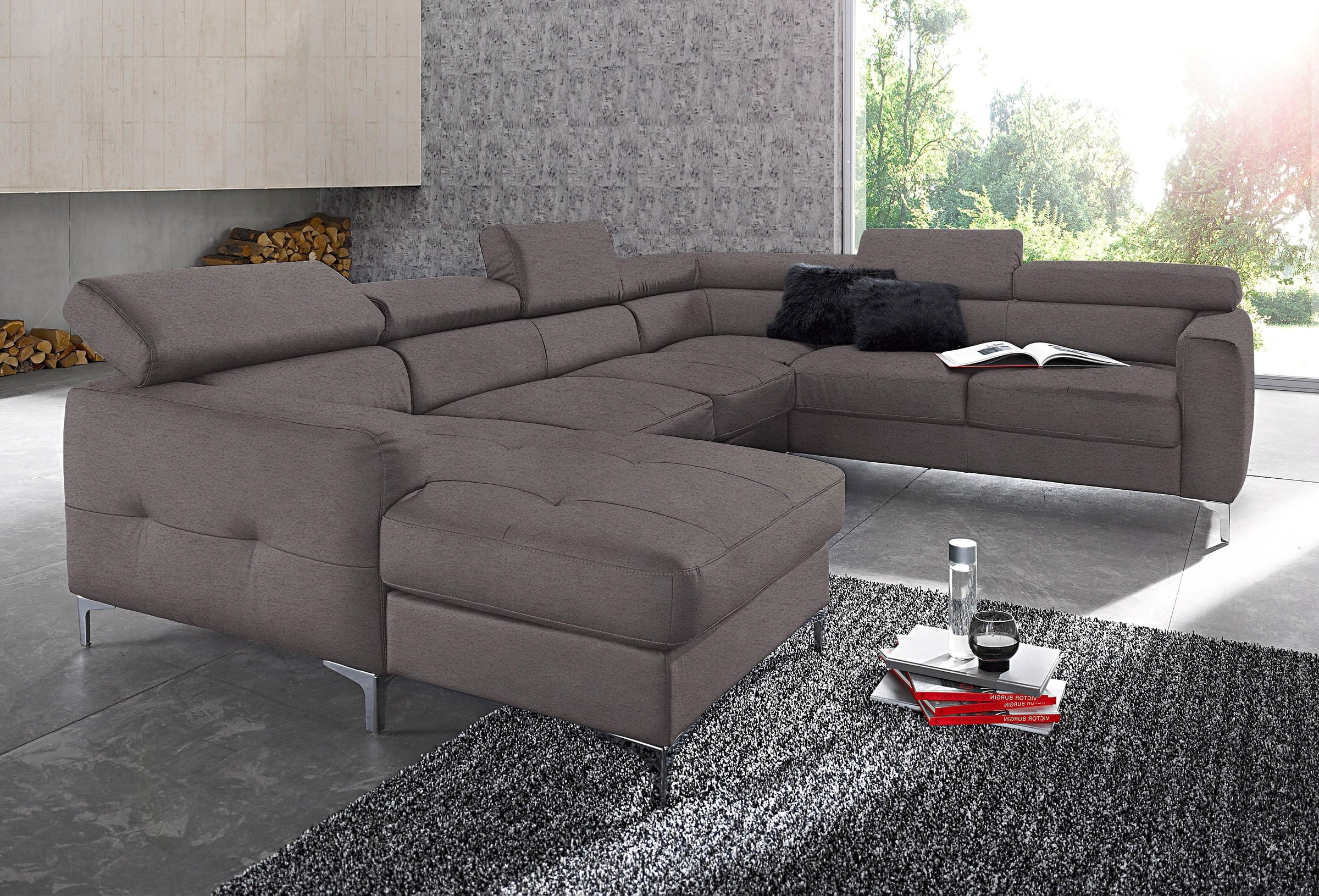 COTTA Polstergarnitur »Sammy U-Form«, (Set, Tiefe der Recamiere 169 cm), Se günstig online kaufen