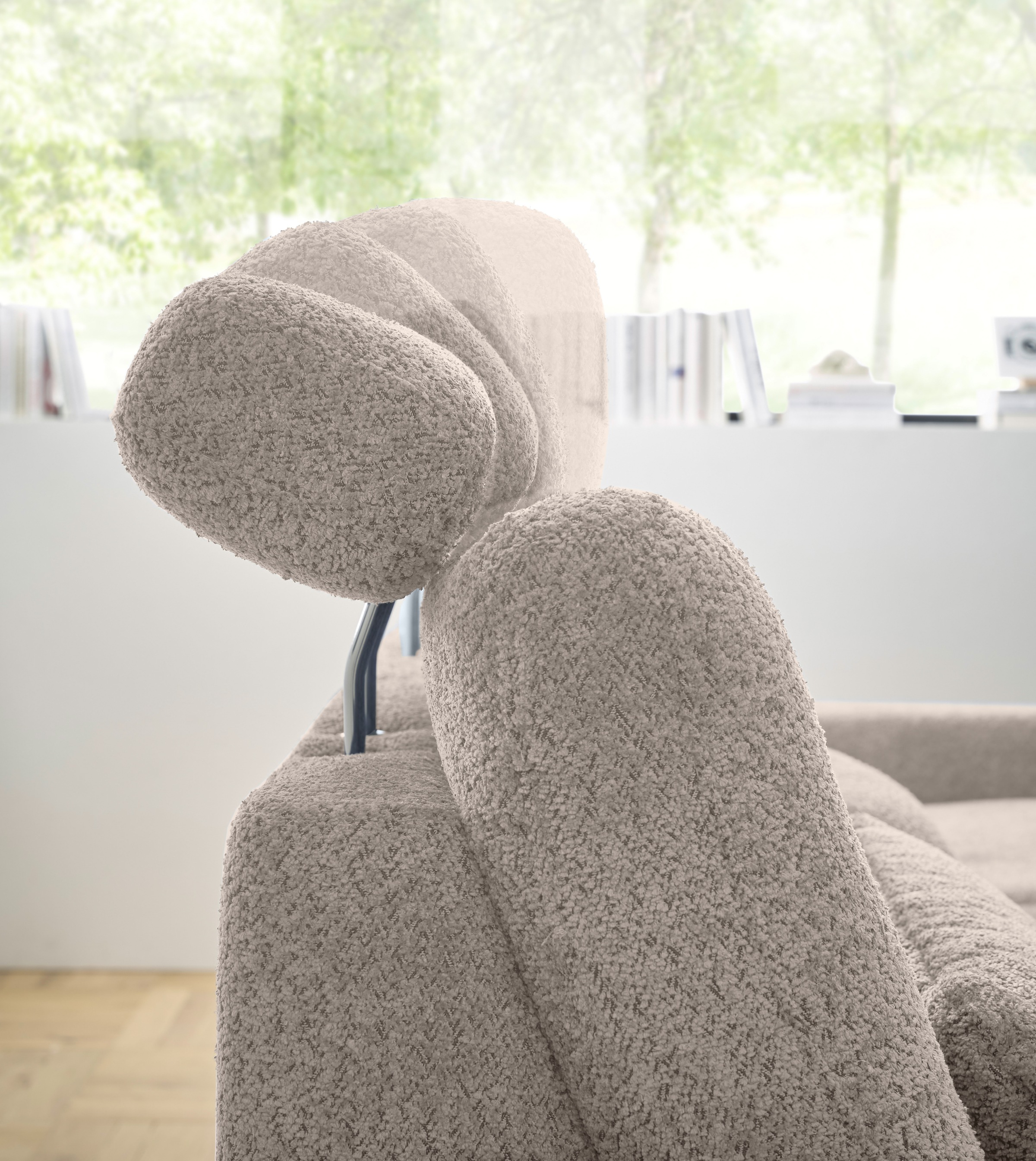 set one by Musterring Ecksofa »SO 3600, inkl motor. Sitztiefenverstellung, Kopfstützen, Nierenkissen«, Sitzhöhe 42 cm, Kaltschaum, Breite 293 x Tiefe 180 cm, Kama stone