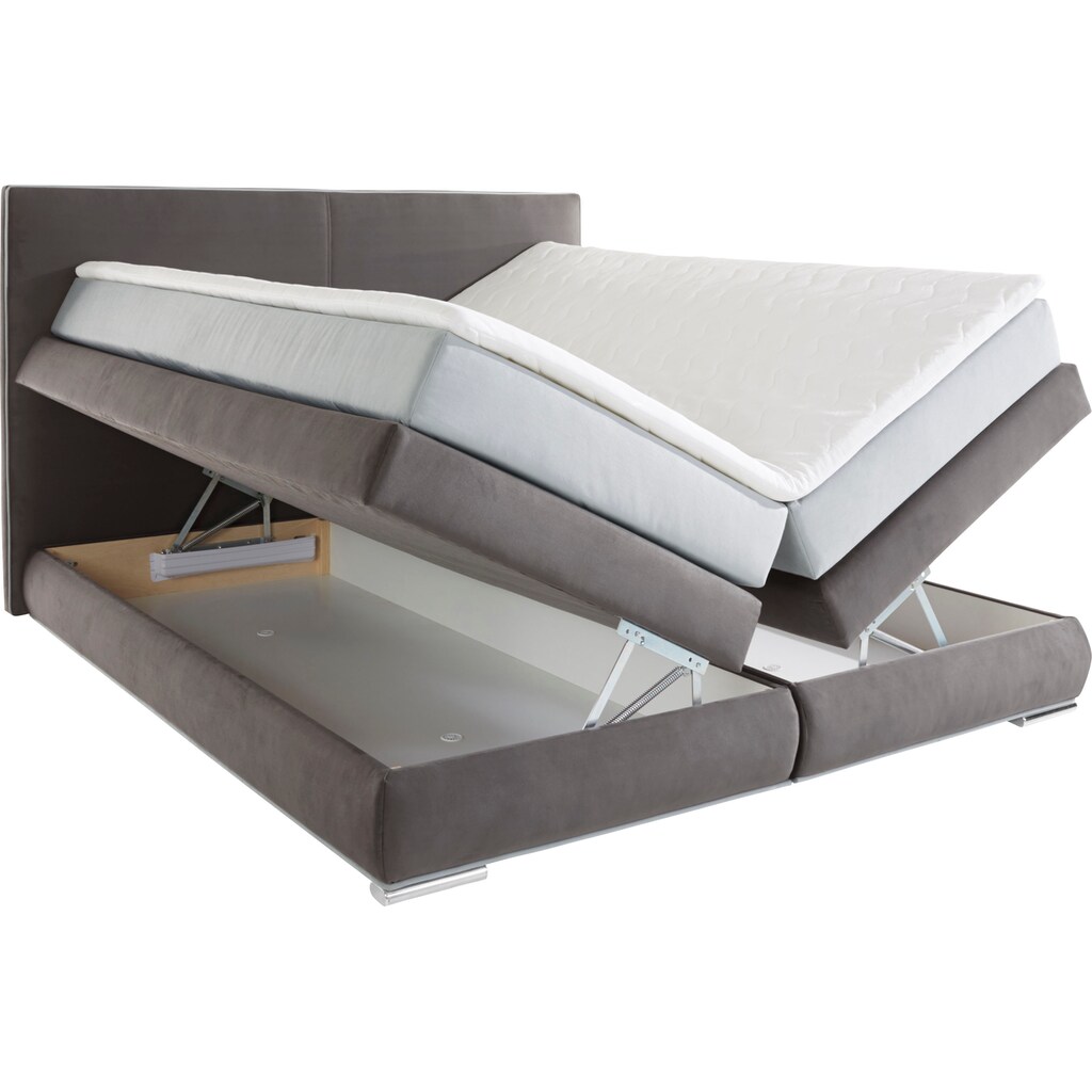 COLLECTION AB Boxspringbett, inklusive 2 Zierkissen, Bettkasten und Topper