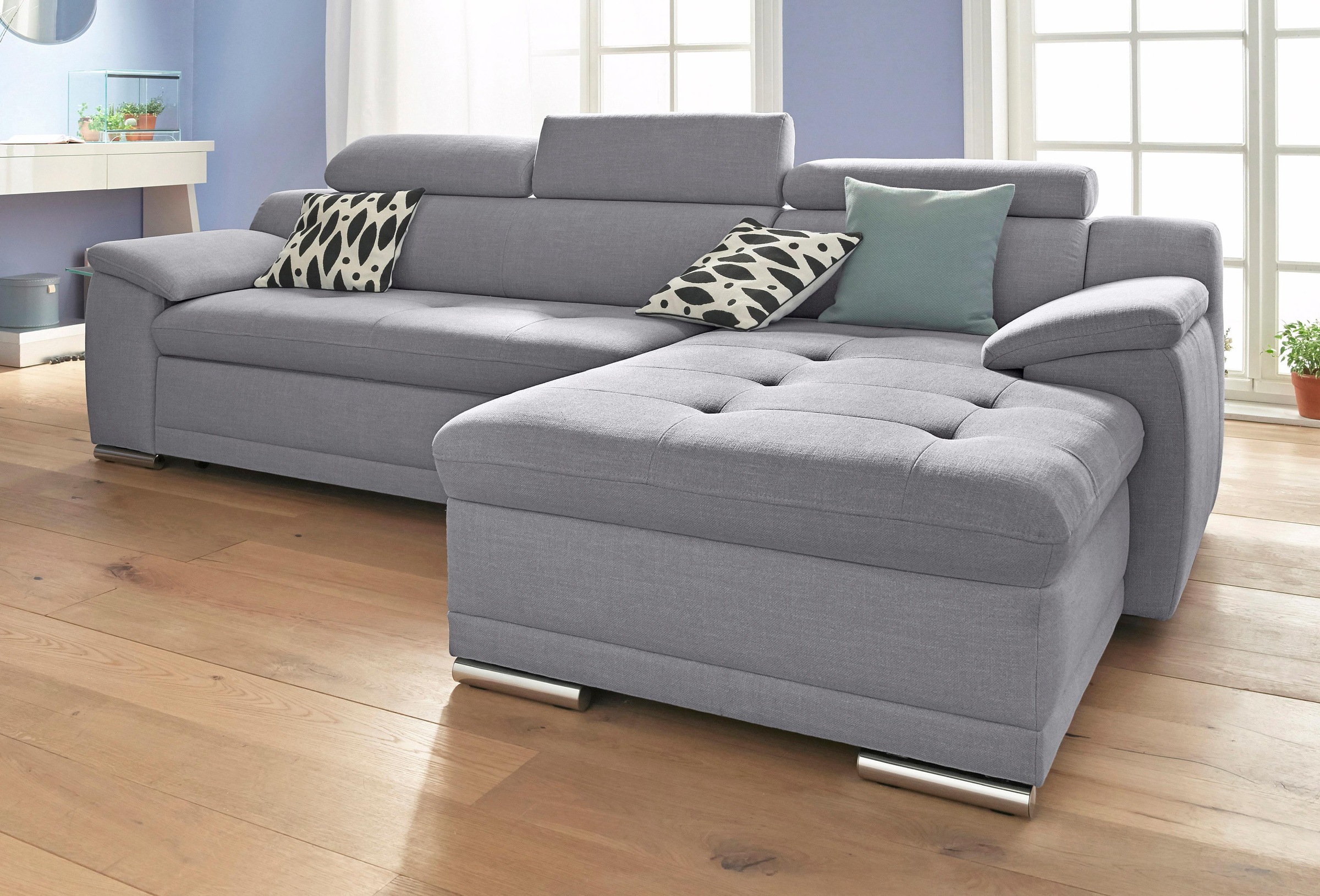 sit&more Ecksofa »Andiamo L-Form« wahlweise mit Bettfunktion, inklusive Kop günstig online kaufen