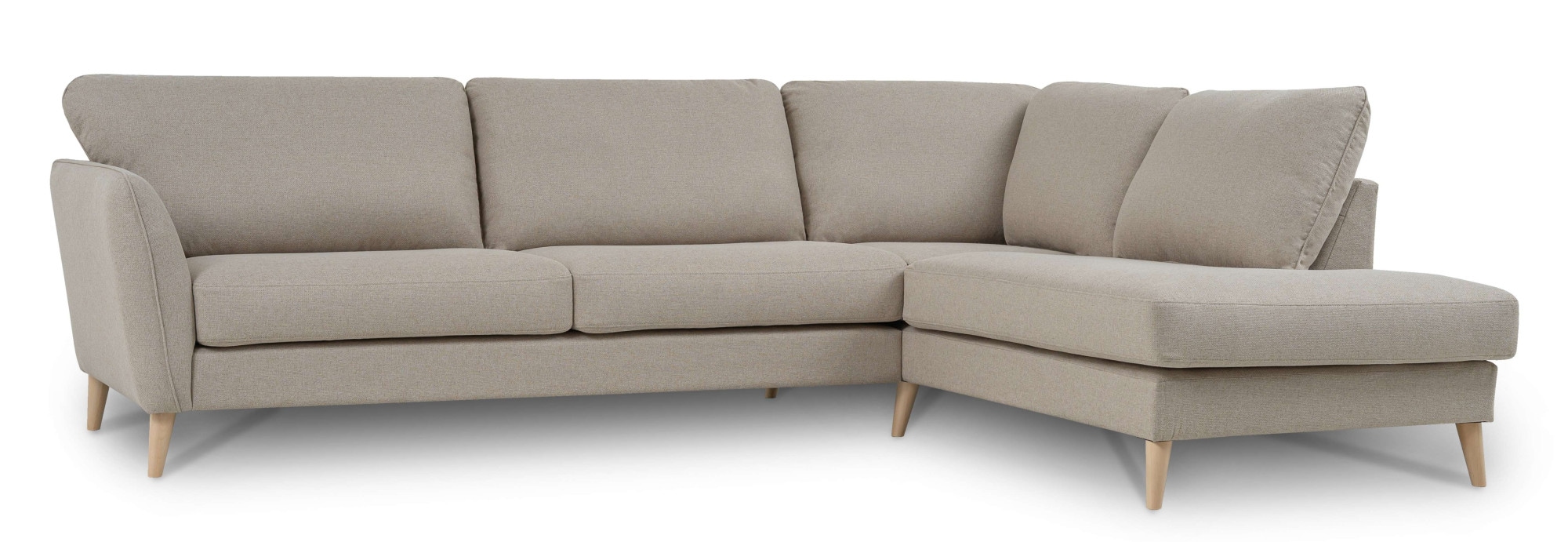 Home affaire Ecksofa »MARSEILLE 278/202 cm, L-Form, Ottom. rechts/links«, Massivholzbeine aus Eiche, in verschieden Bezügen und Farbvarianten