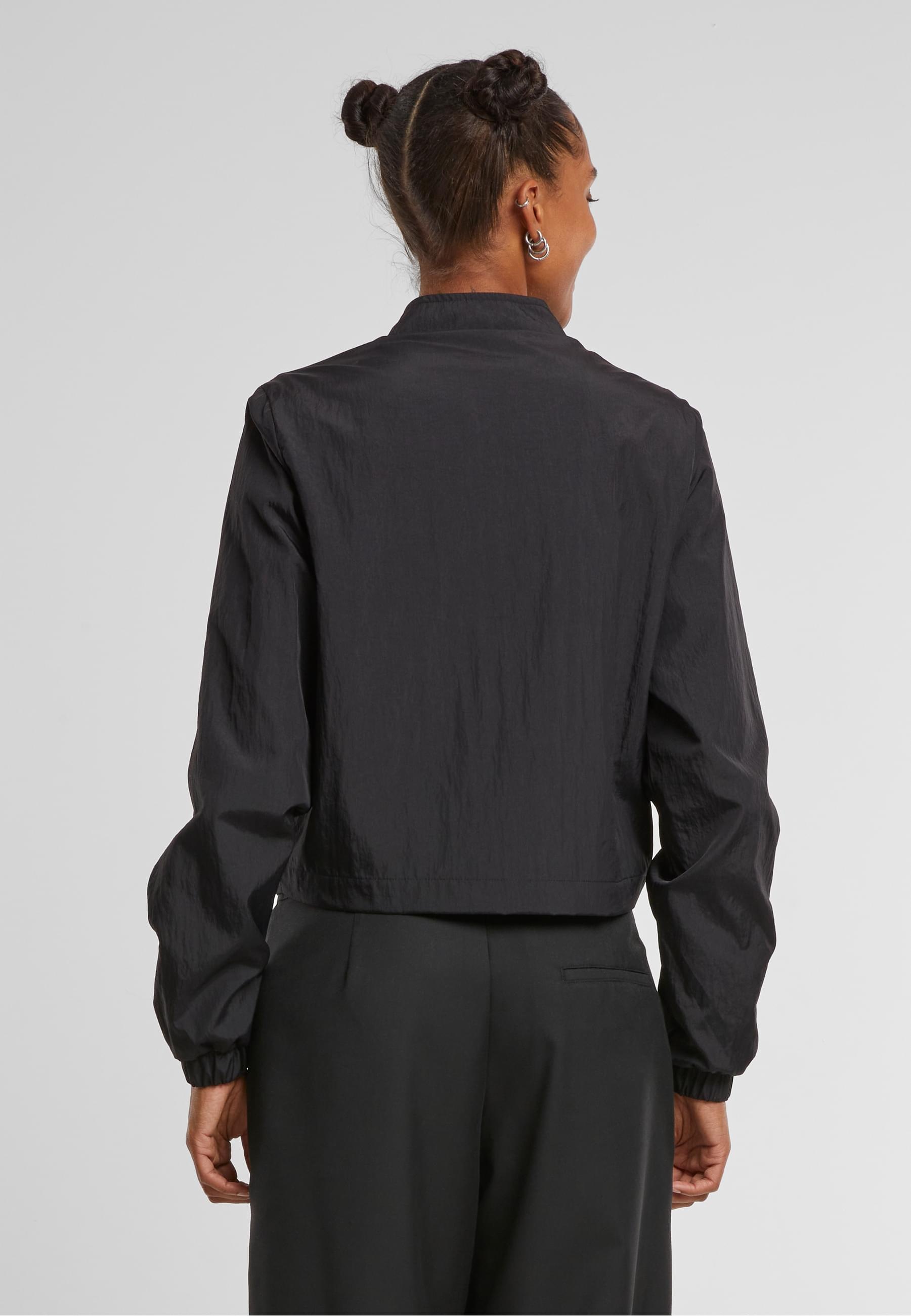 URBAN CLASSICS Windbreaker »Urban Classics Ladies Short Crinkle Jacket« 1 Stk. tlg. mit Kapuze