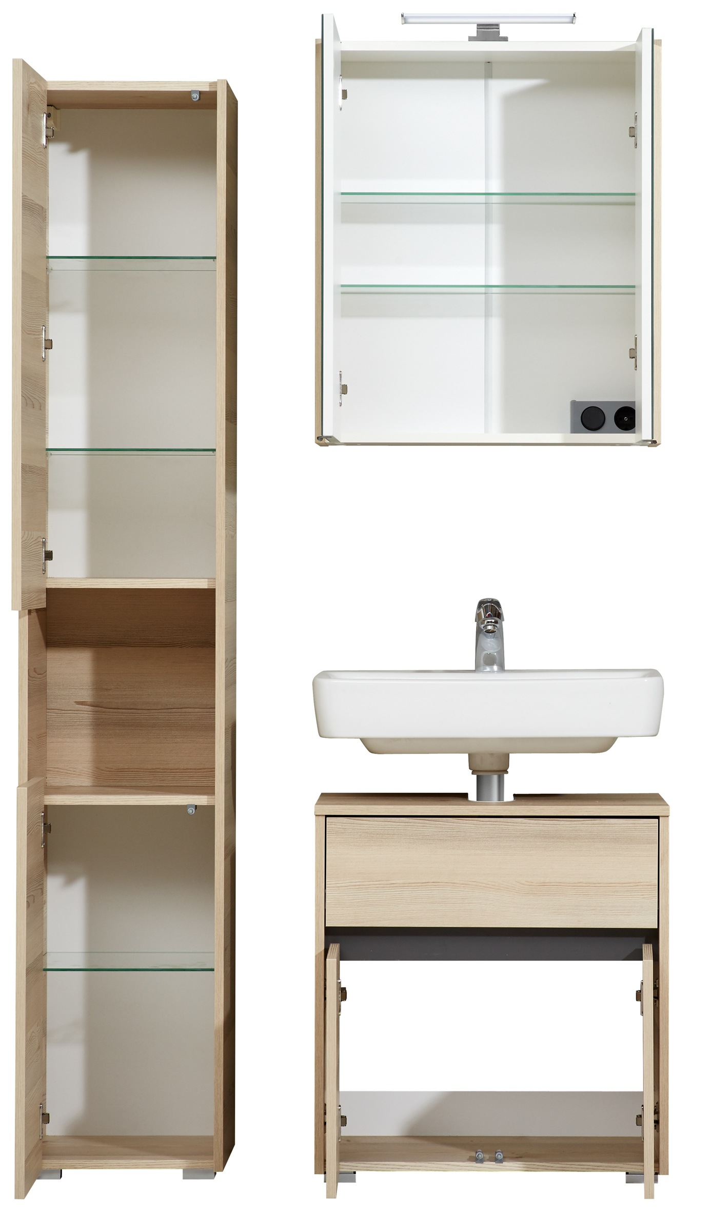 Saphir Badmöbel-Set »Quickset 393« Komplett-Set, 3 Stk. tlg. günstig online kaufen