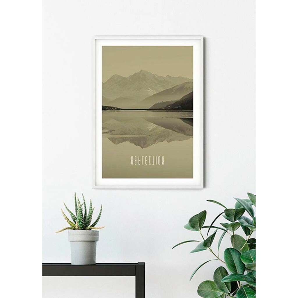Komar Poster »Word Lake Reflection Sand«, Natur, (1 St.)