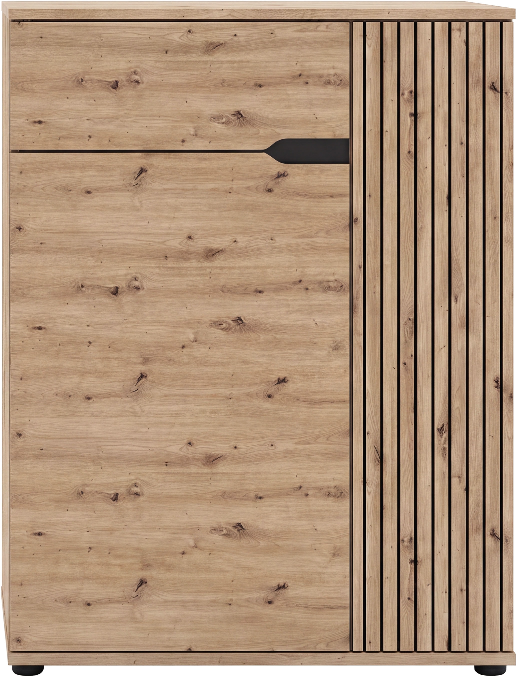 OTTO home Schuhkommode »FJELL, Breite 80cm, 2 Türen, 1 Schubkasten, 3 Einlegeböden, 5 Fächer« Garderobenschrank, Schuhschrank, Kommode, Sideboard, Anrichte